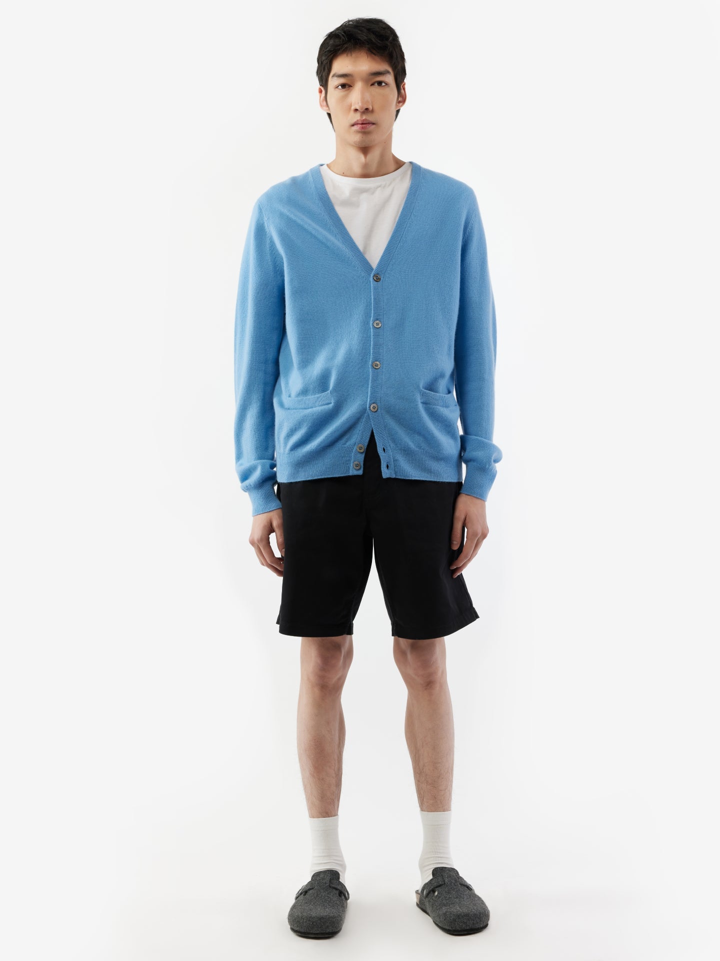 Cardigan a col V en Cachemire pour hommes Marin - Gobi Cashmere