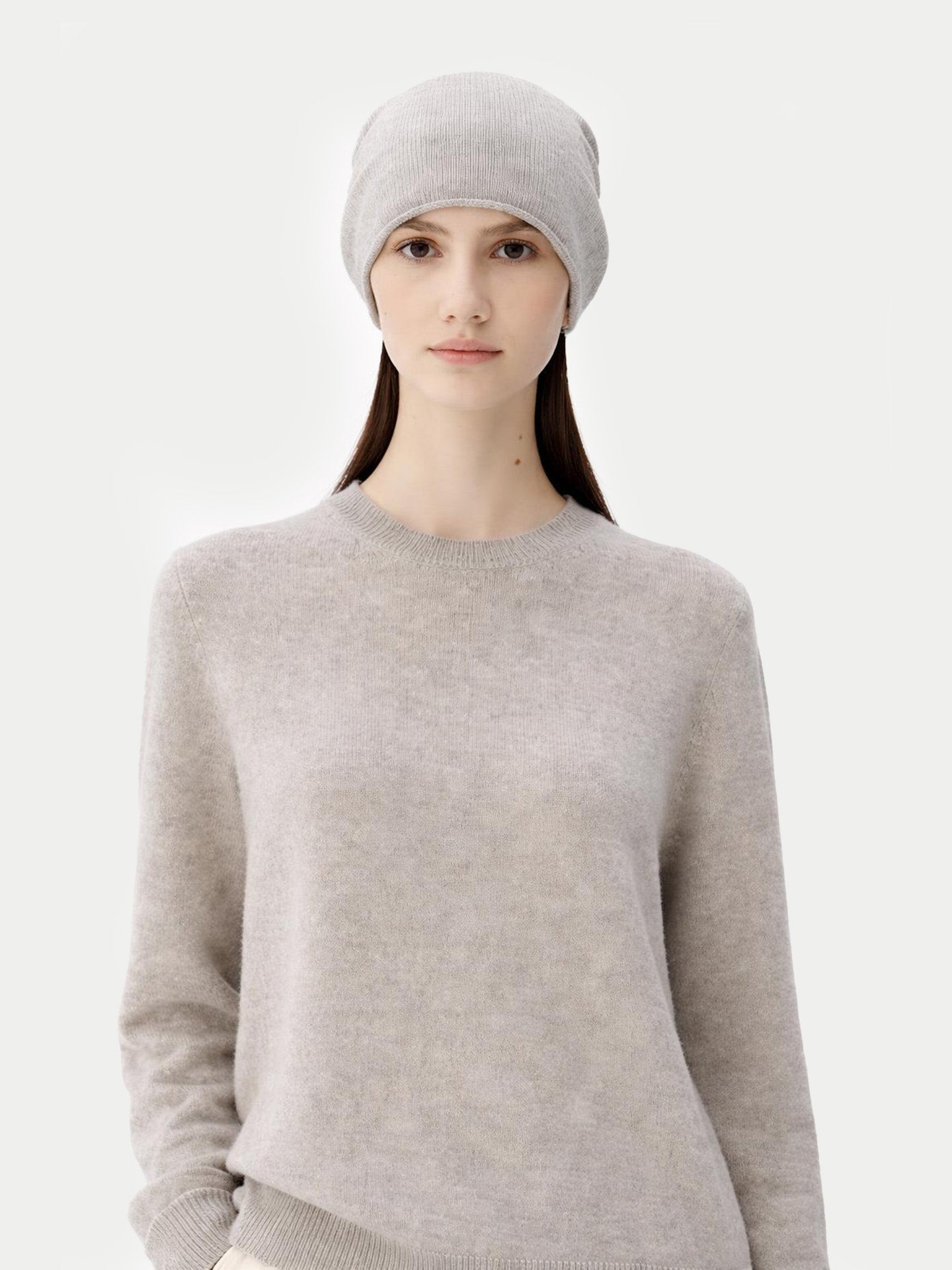 Ensemble pull et bonnet en cachemire Bleu Nuit - Gobi Cashmere
