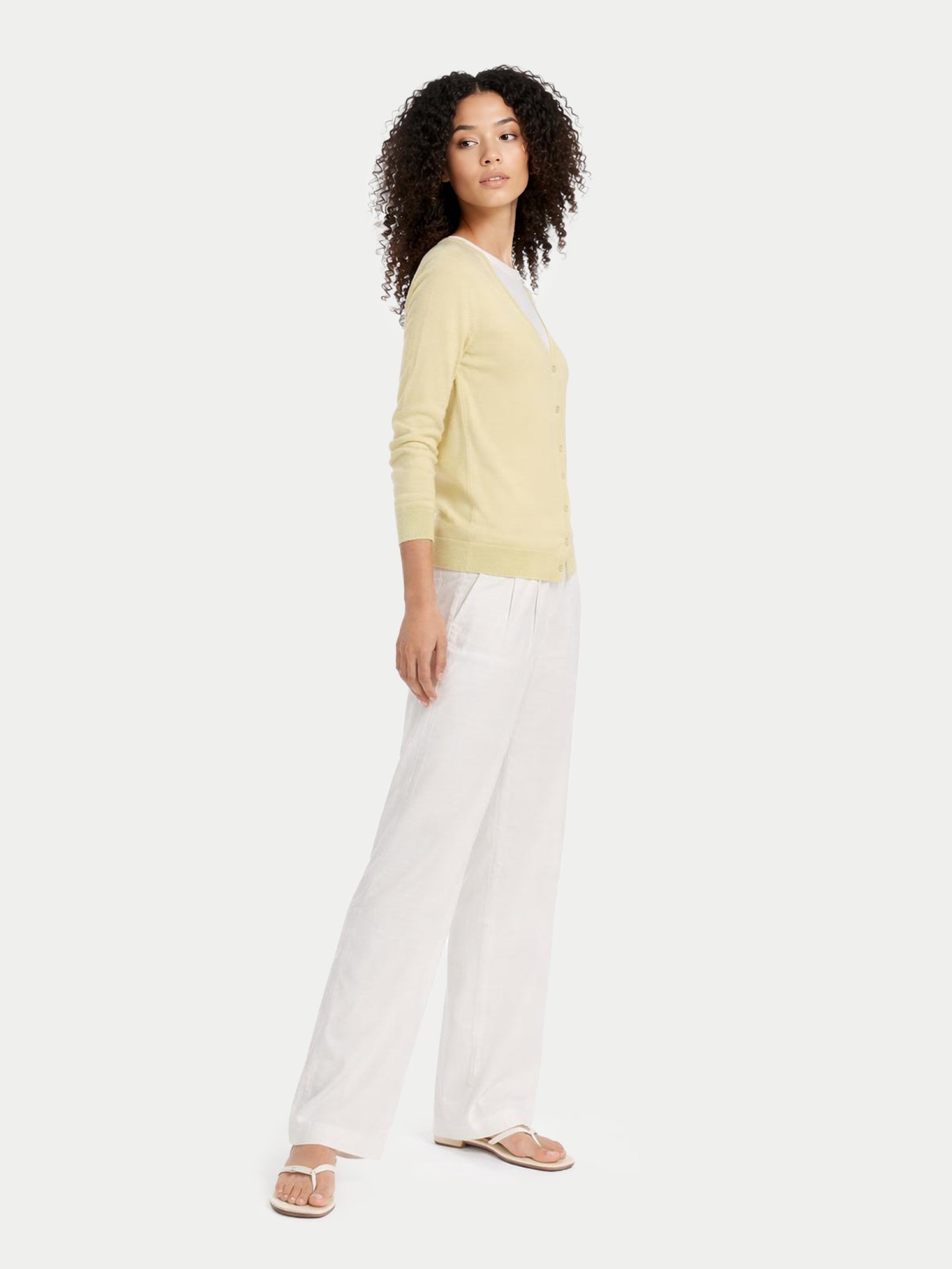 Cardigan col en V en cachemire Essential pour femmes