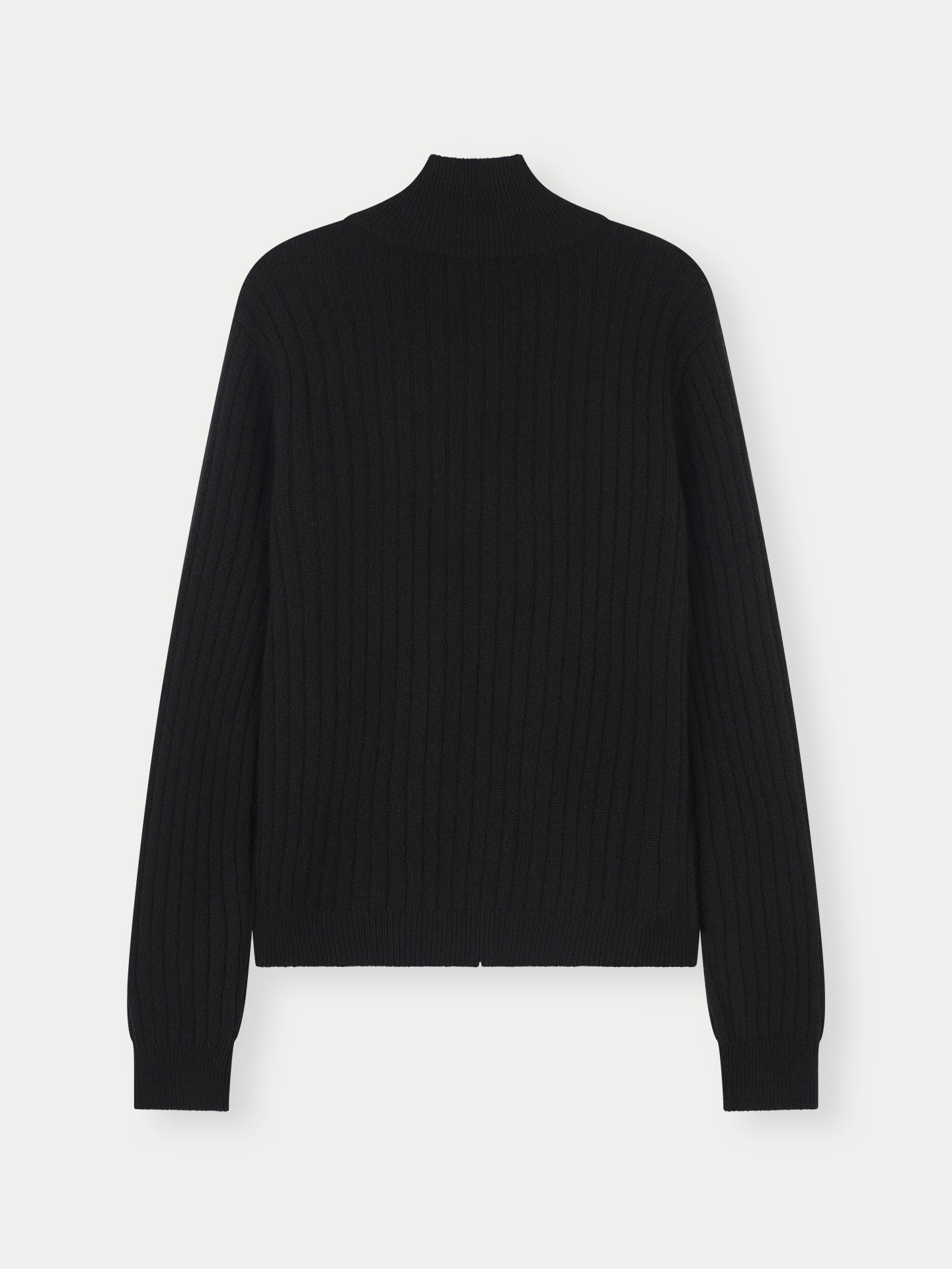 Cardigan à fermeture éclair Noir - Gobi Cashmere