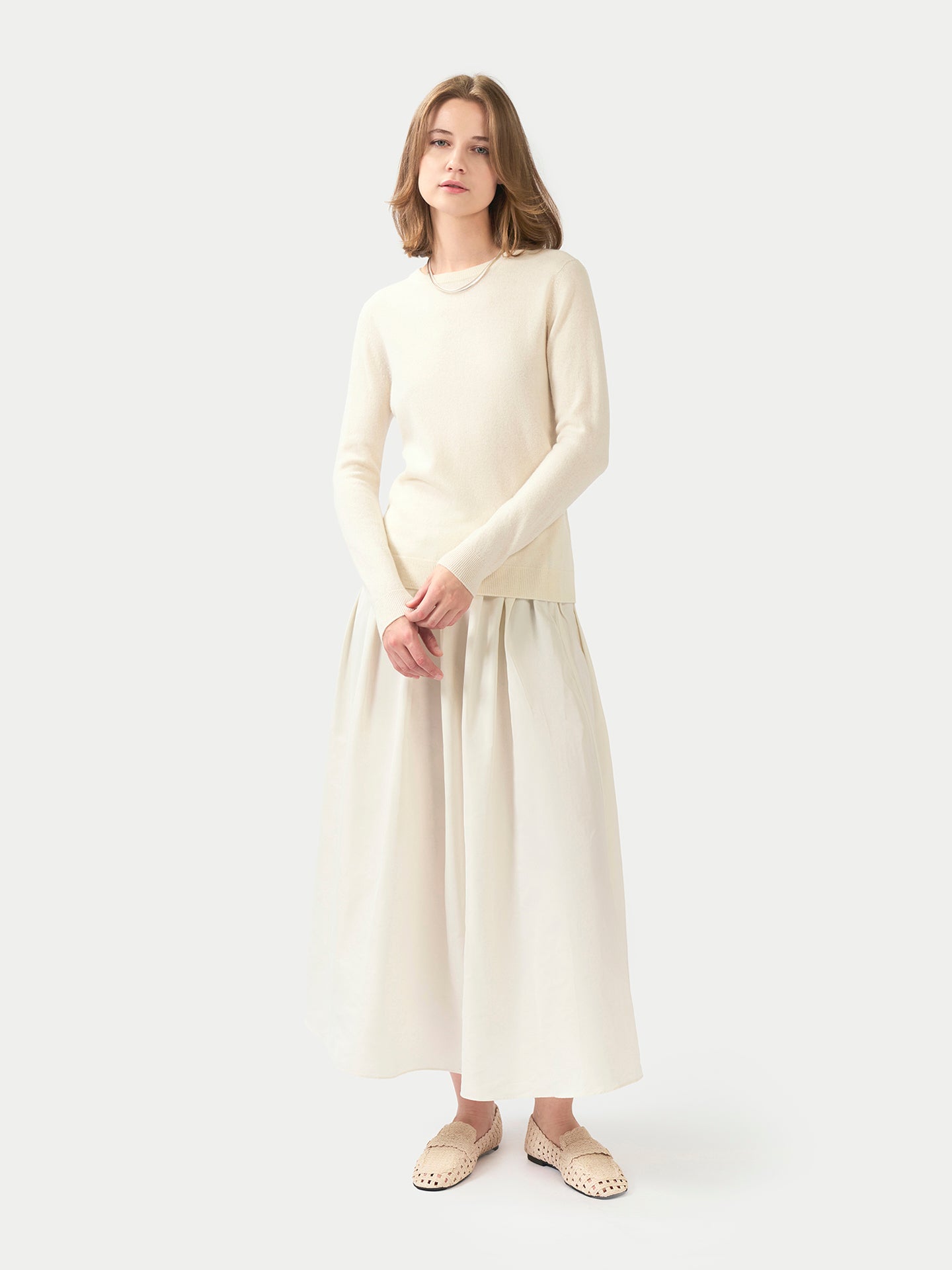 Pull col rond en cachemire Essential pour femmes