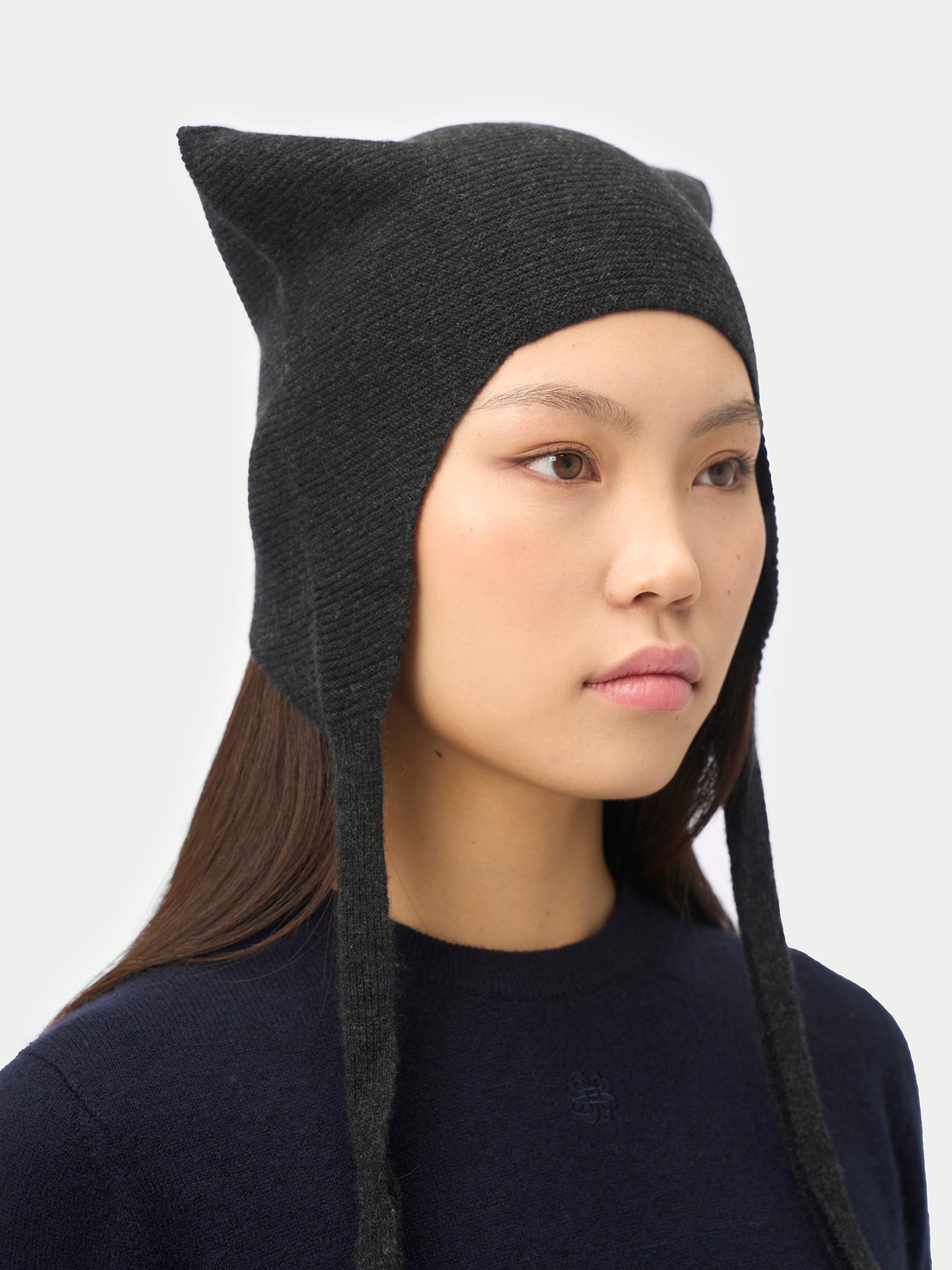 Bonnet femme en cachemire 100 % couleur dark shadow | GOBI Cashmere