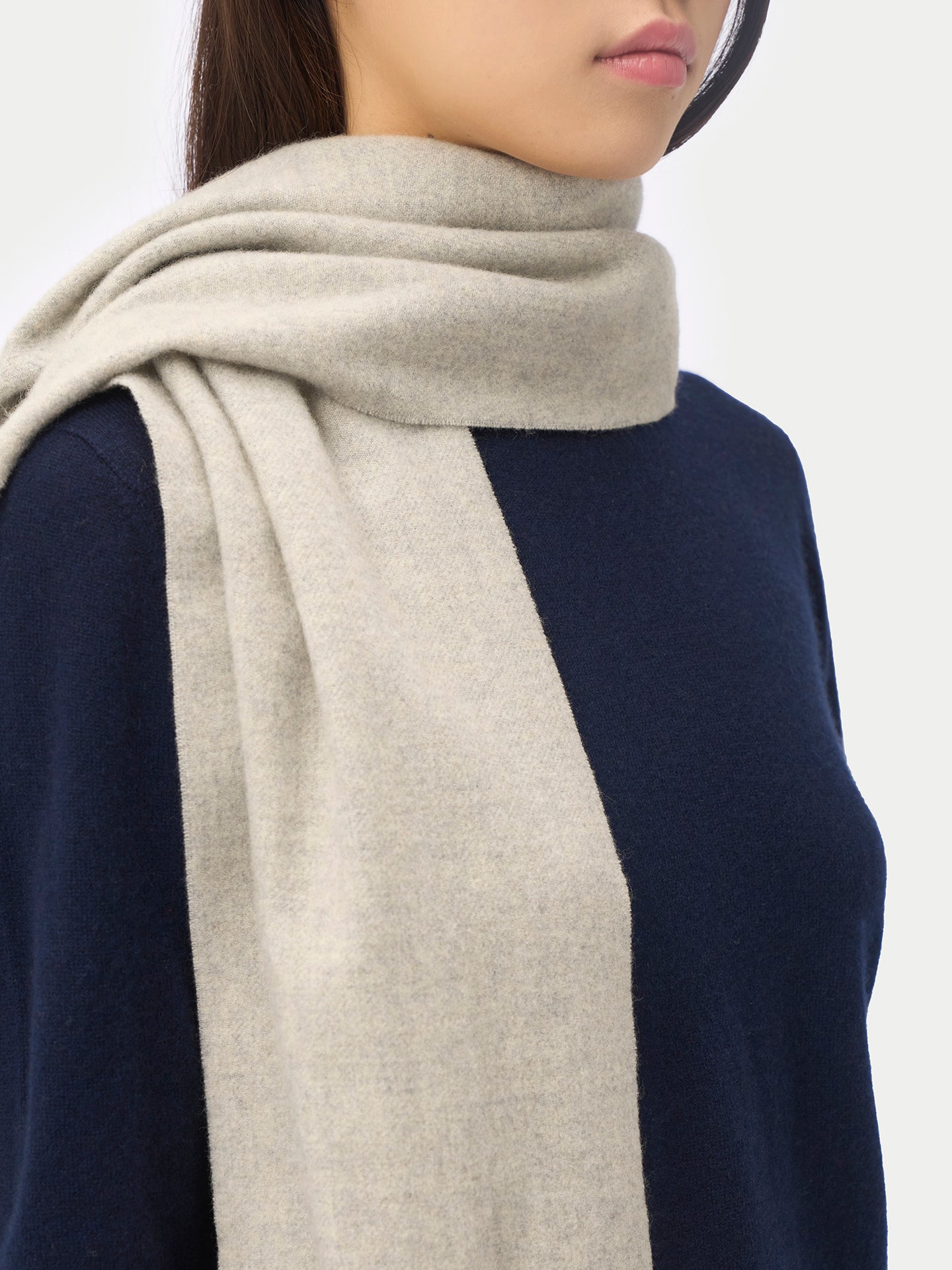 Écharpe avec franges en cachemire pour unisex