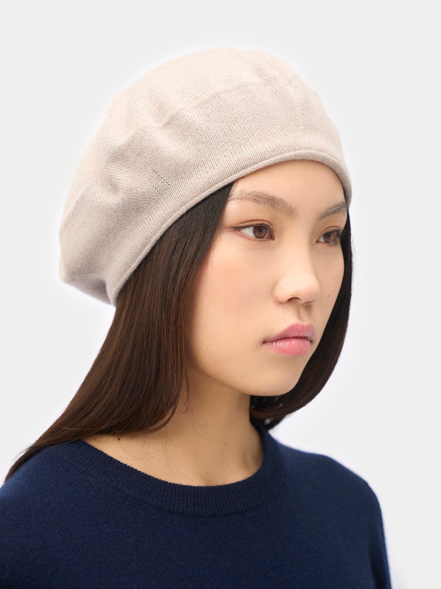 Béret en jersey de cachemire