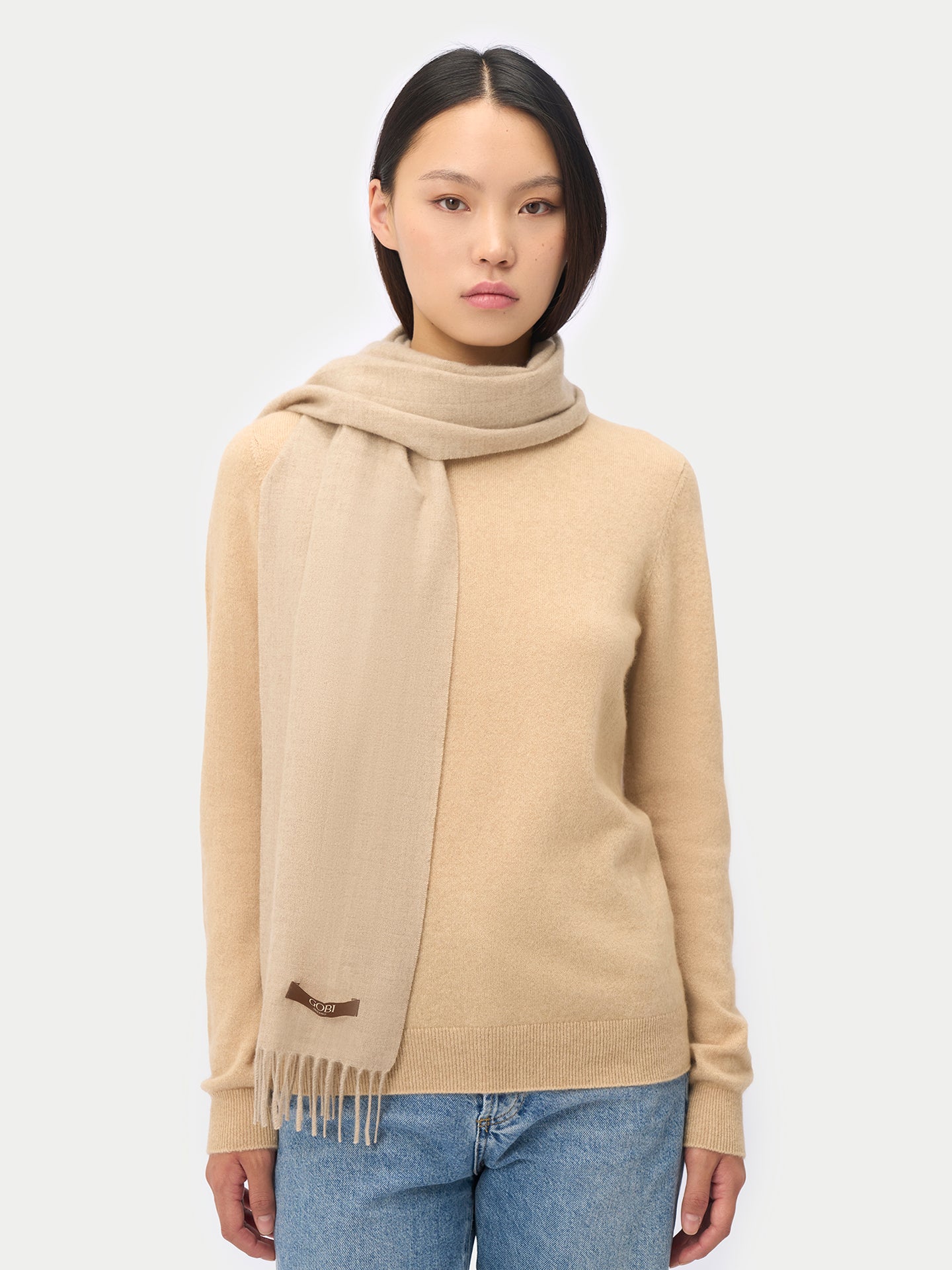 Écharpe en cachemire tissé Couleur Organique