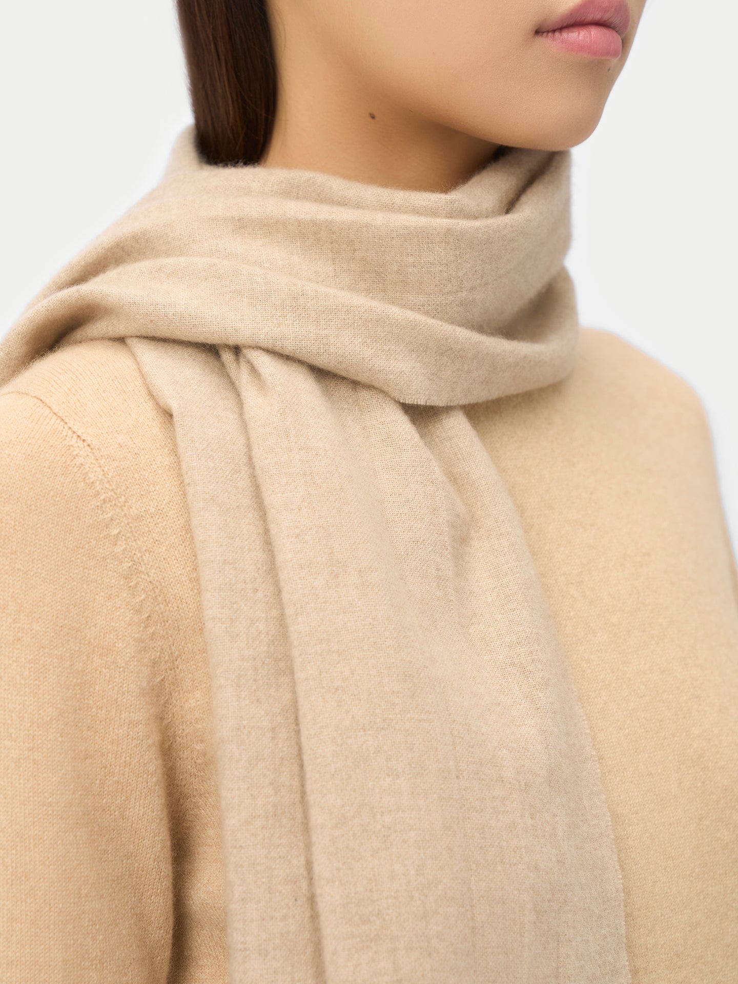 Écharpe en cachemire tissé Couleur Organique