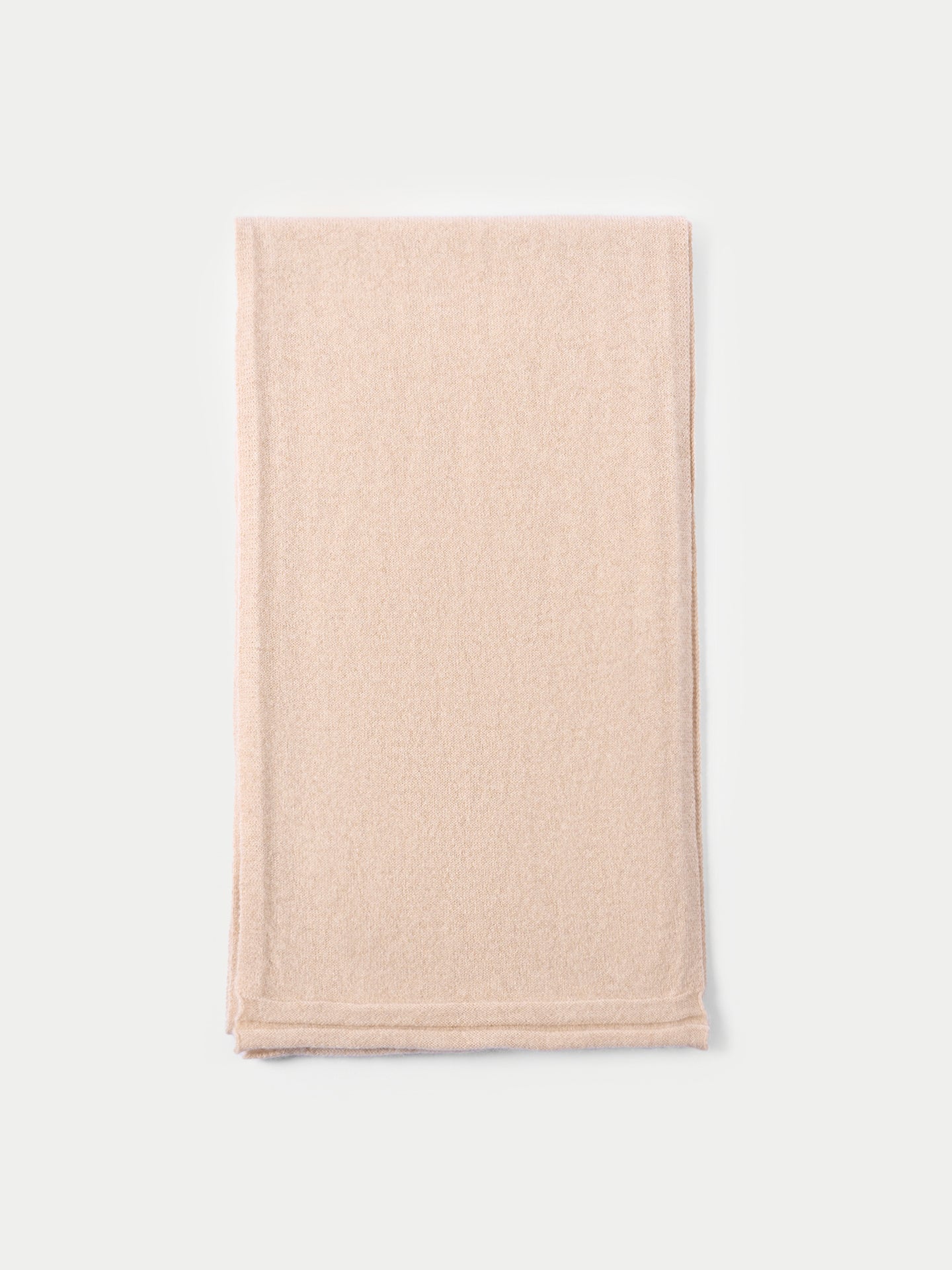 Écharpe en jersey de cachemire unisexe beige | GOBI Cashmere