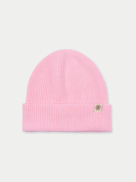 Bonnet en tricot côtelé en cachemire