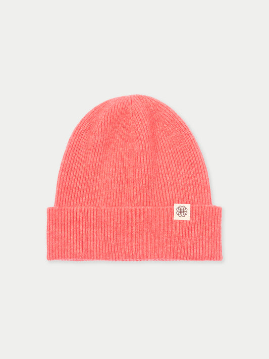 Bonnet en tricot côtelé en cachemire