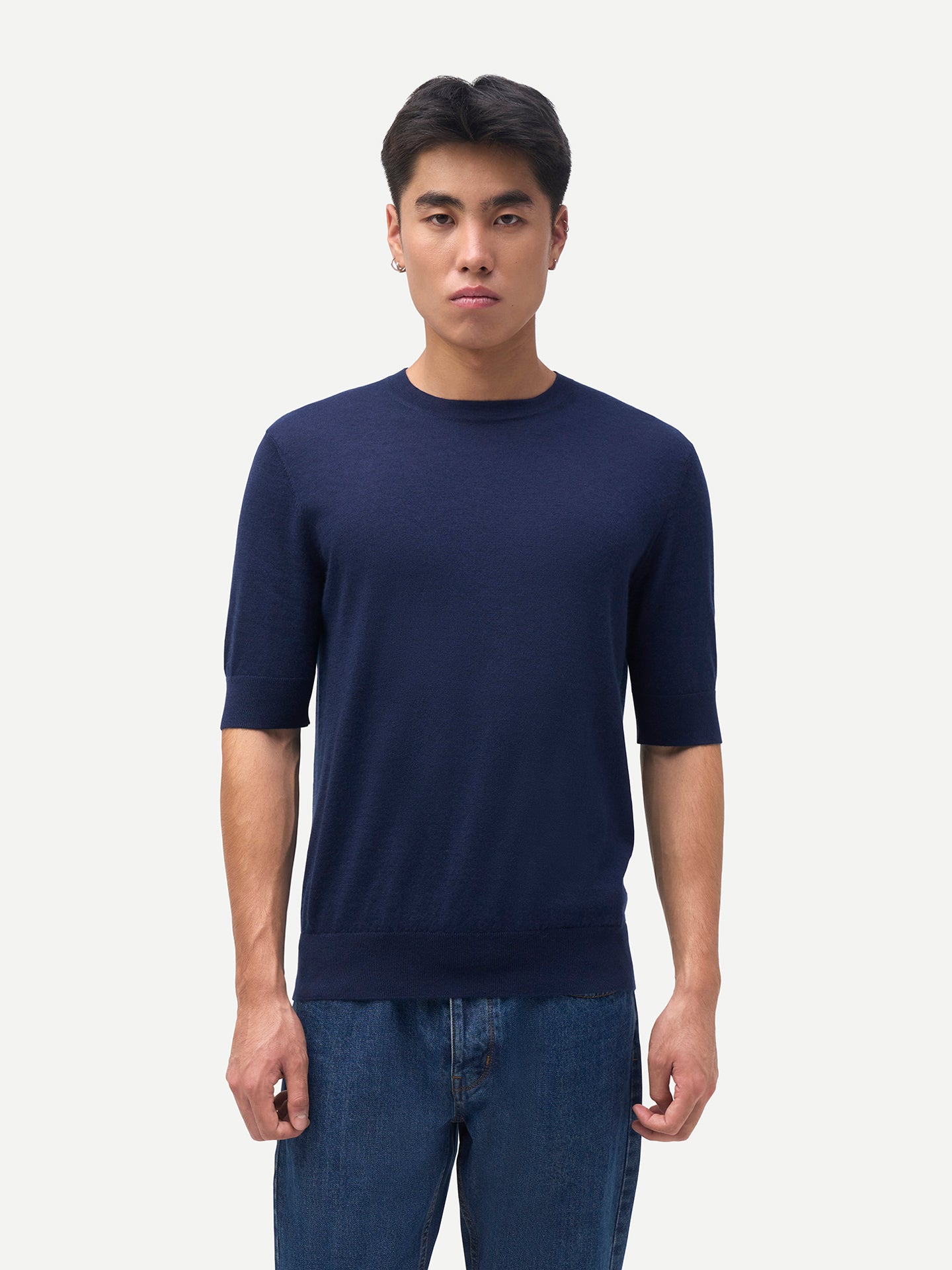 T-shirt en soie et cachemire