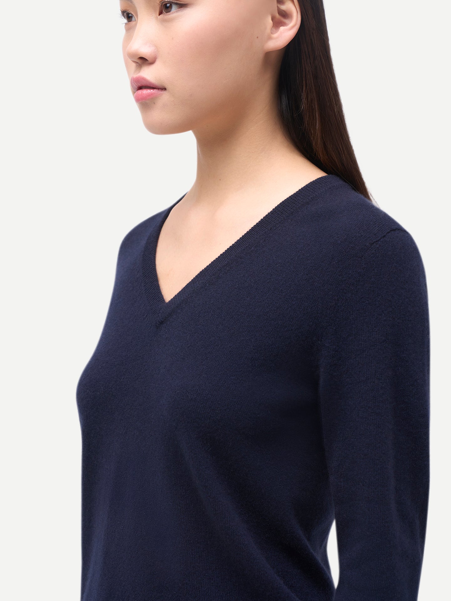 Pull en cachemire pour femme à col en V