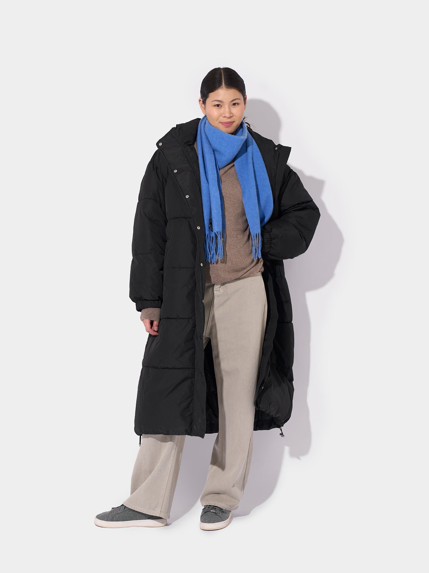 Écharpe avec franges en Cachemire pour unisex Marin - Gobi Cashmere