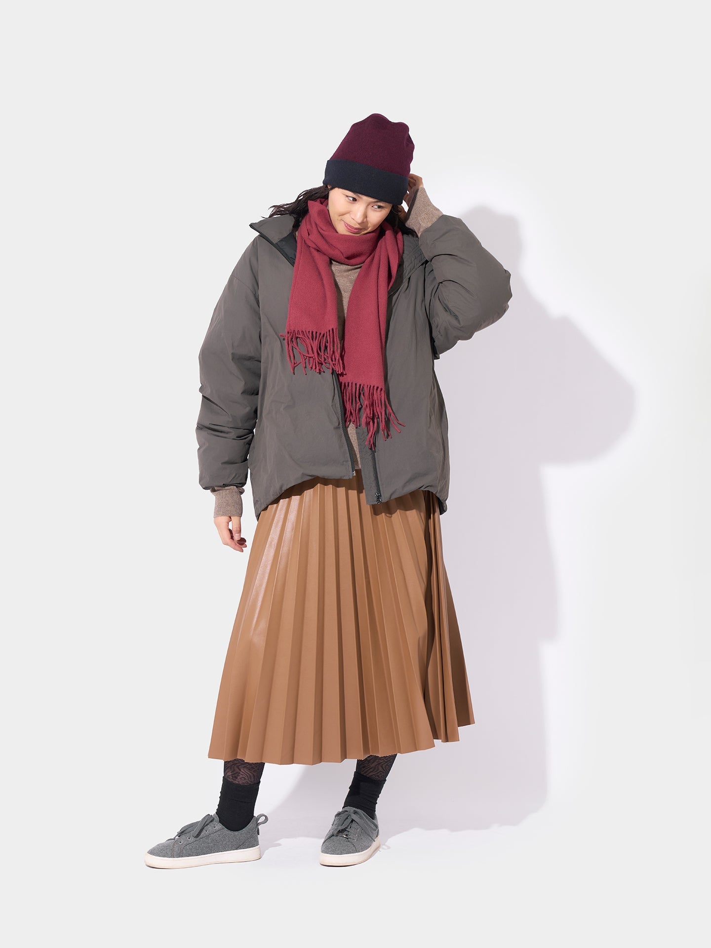 Écharpe avec franges en cachemire pour unisex Rouge - Gobi Cashmere 