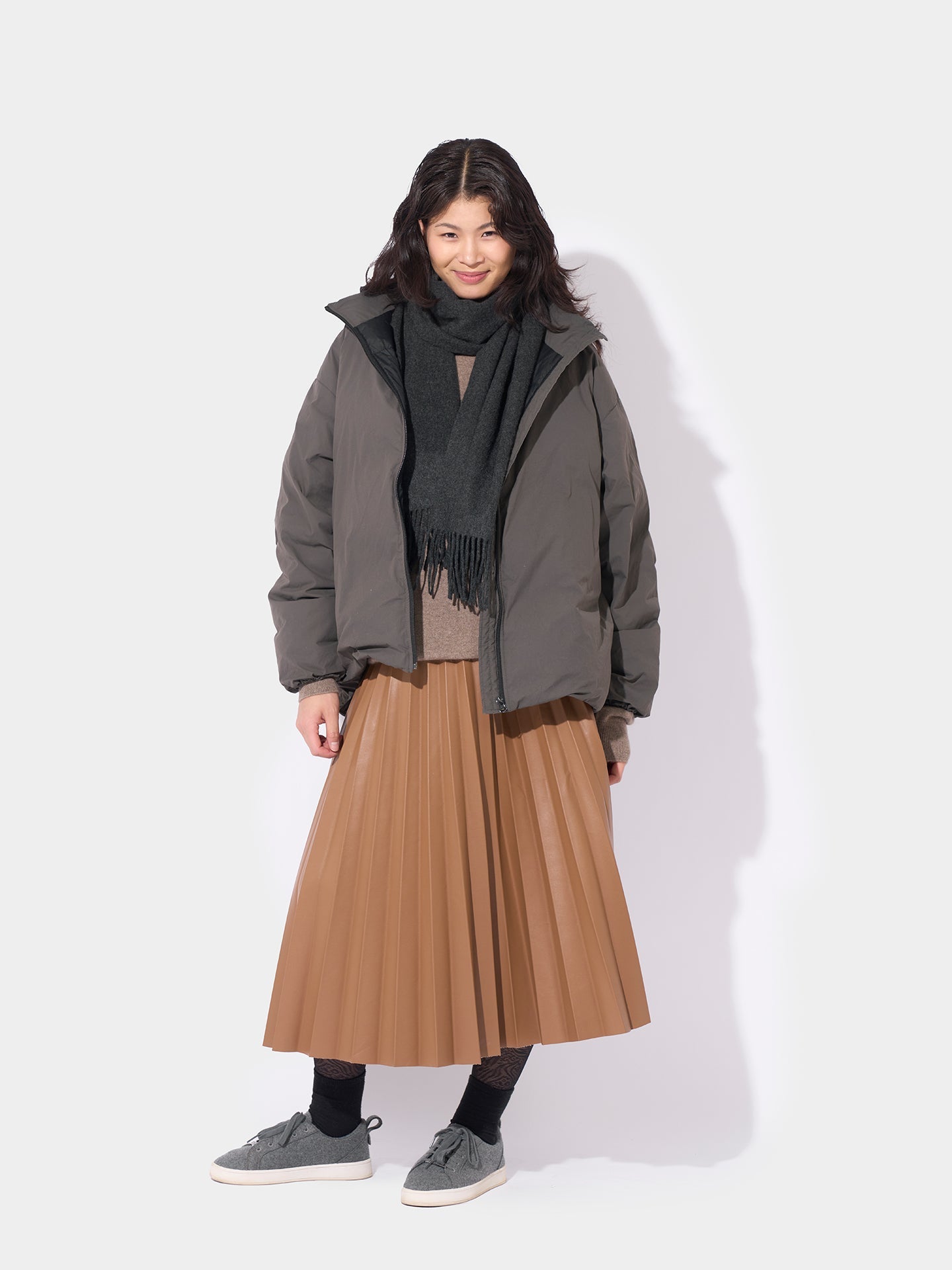 Écharpe avec franges en Cachemire pour unisex Gris - Gobi Cashmere