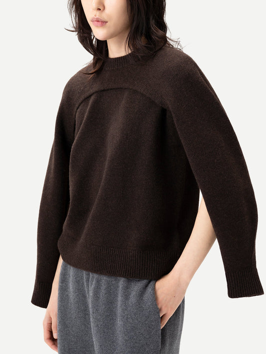 Twin-set femme en cachemire ras-du-cou Couleur Mole| GOBI Cashmere