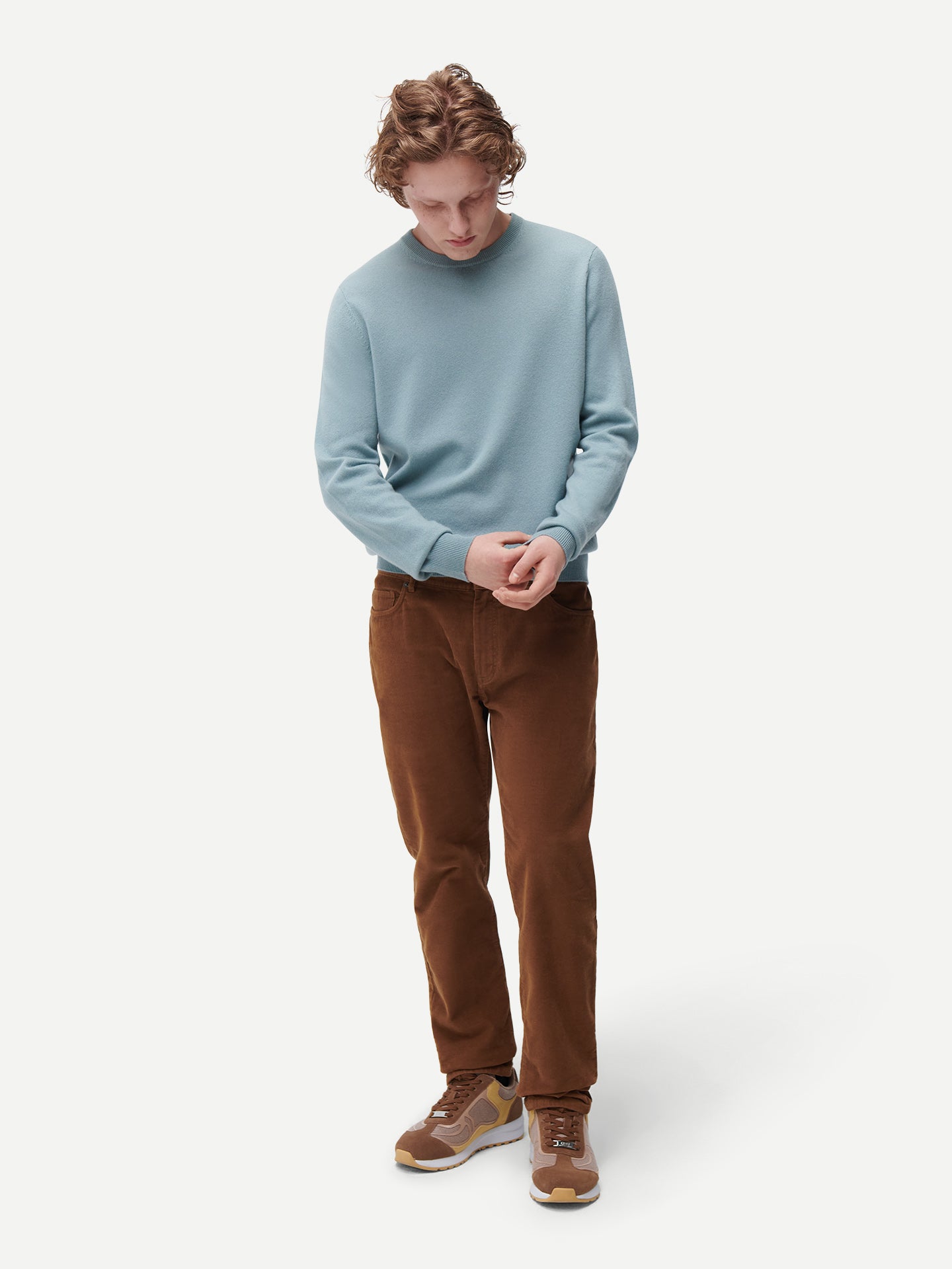 Pull col rond en cachemire Essential pour hommes