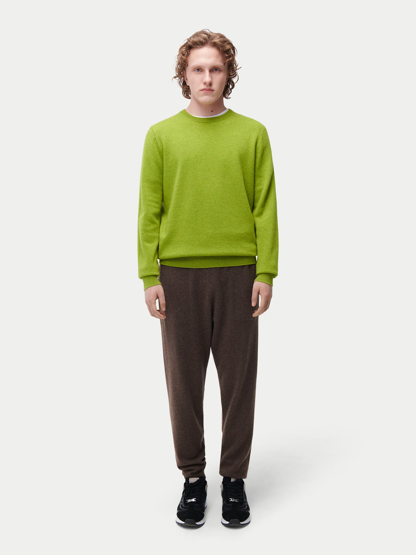 Pull col rond en cachemire pour hommes