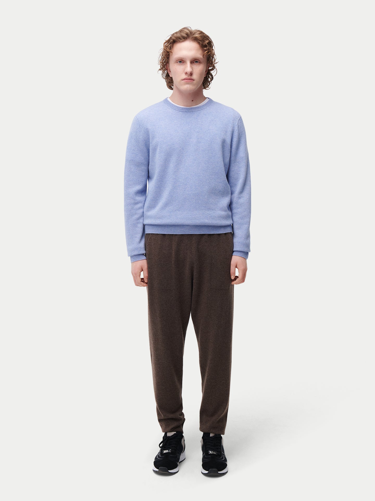 Pull col rond en cachemire Essential pour hommes