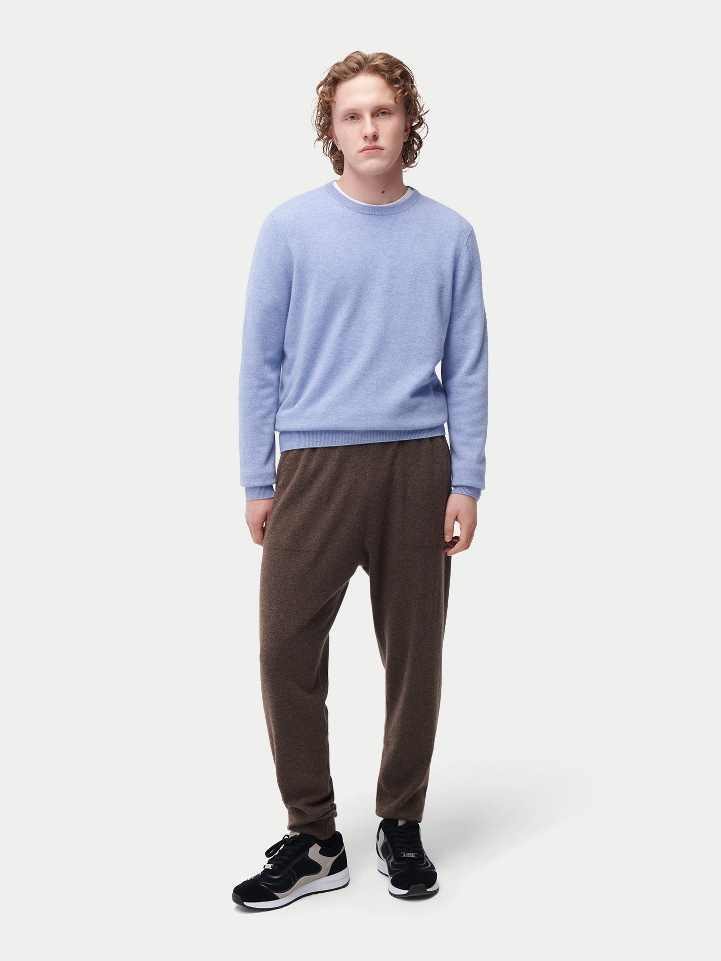 Pull col rond en cachemire Essential pour hommes