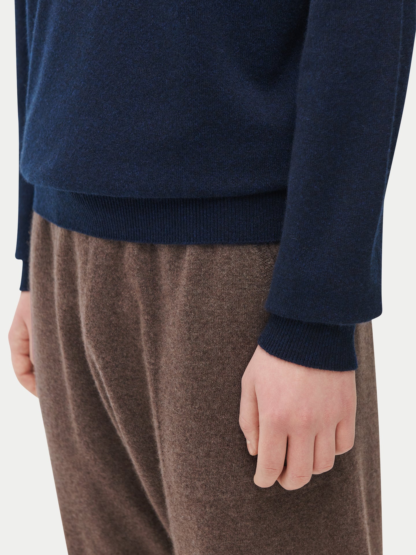Pull col rond en cachemire pour hommes
