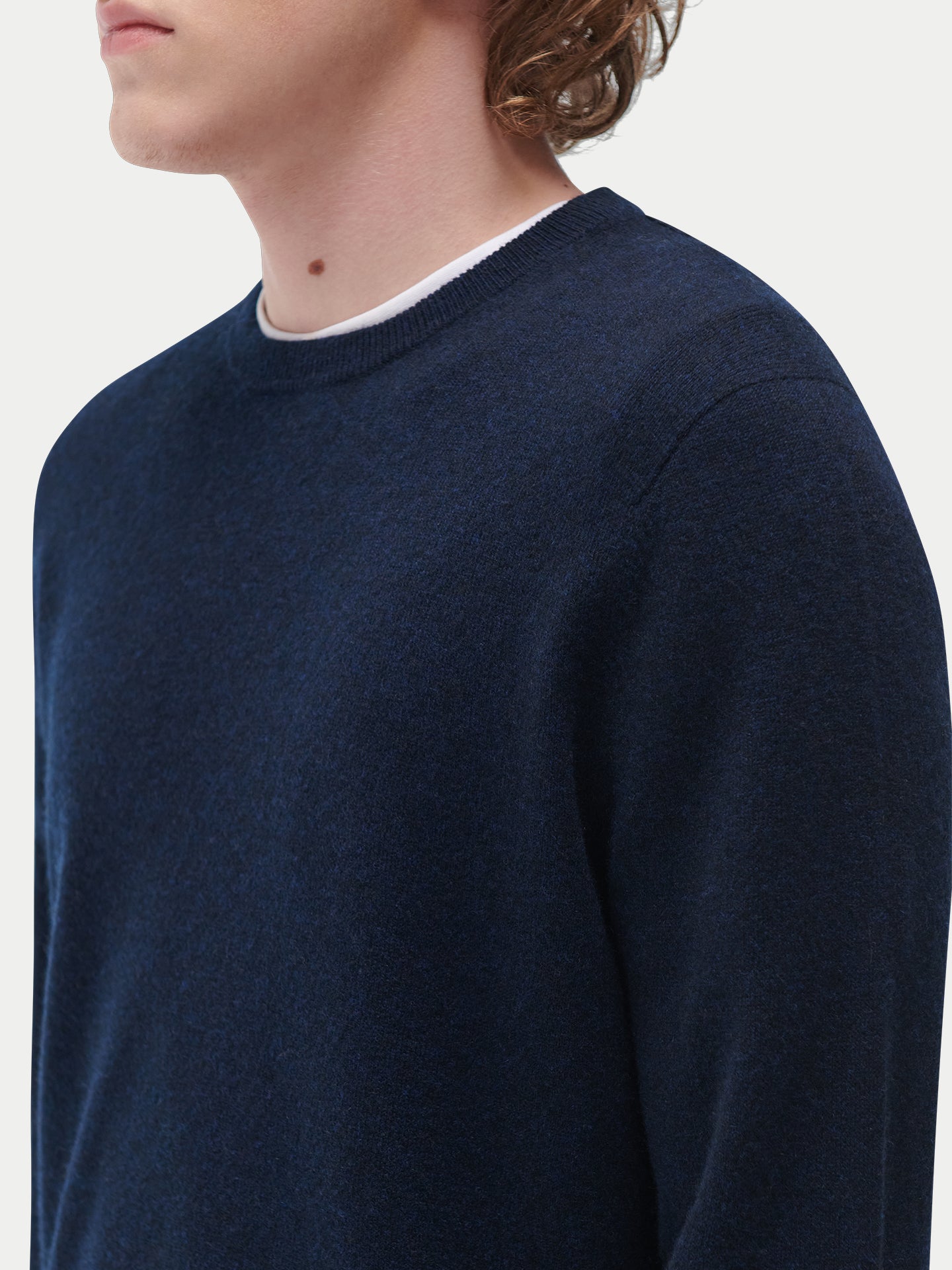 Pull col rond en cachemire pour hommes