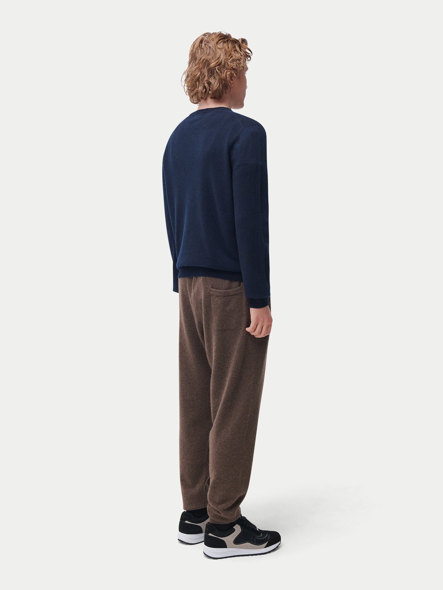 Pull col rond en cachemire pour hommes