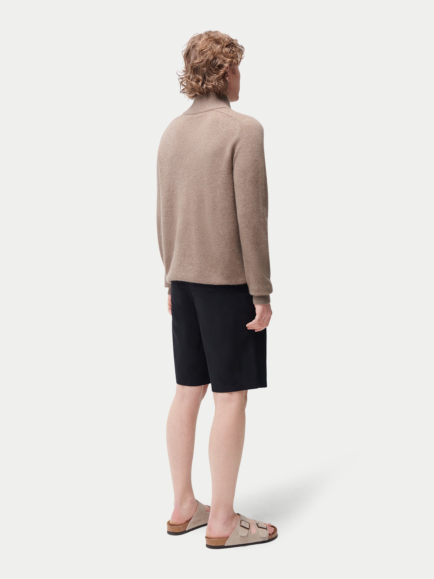Cardigan en cachemire zippé à col montant