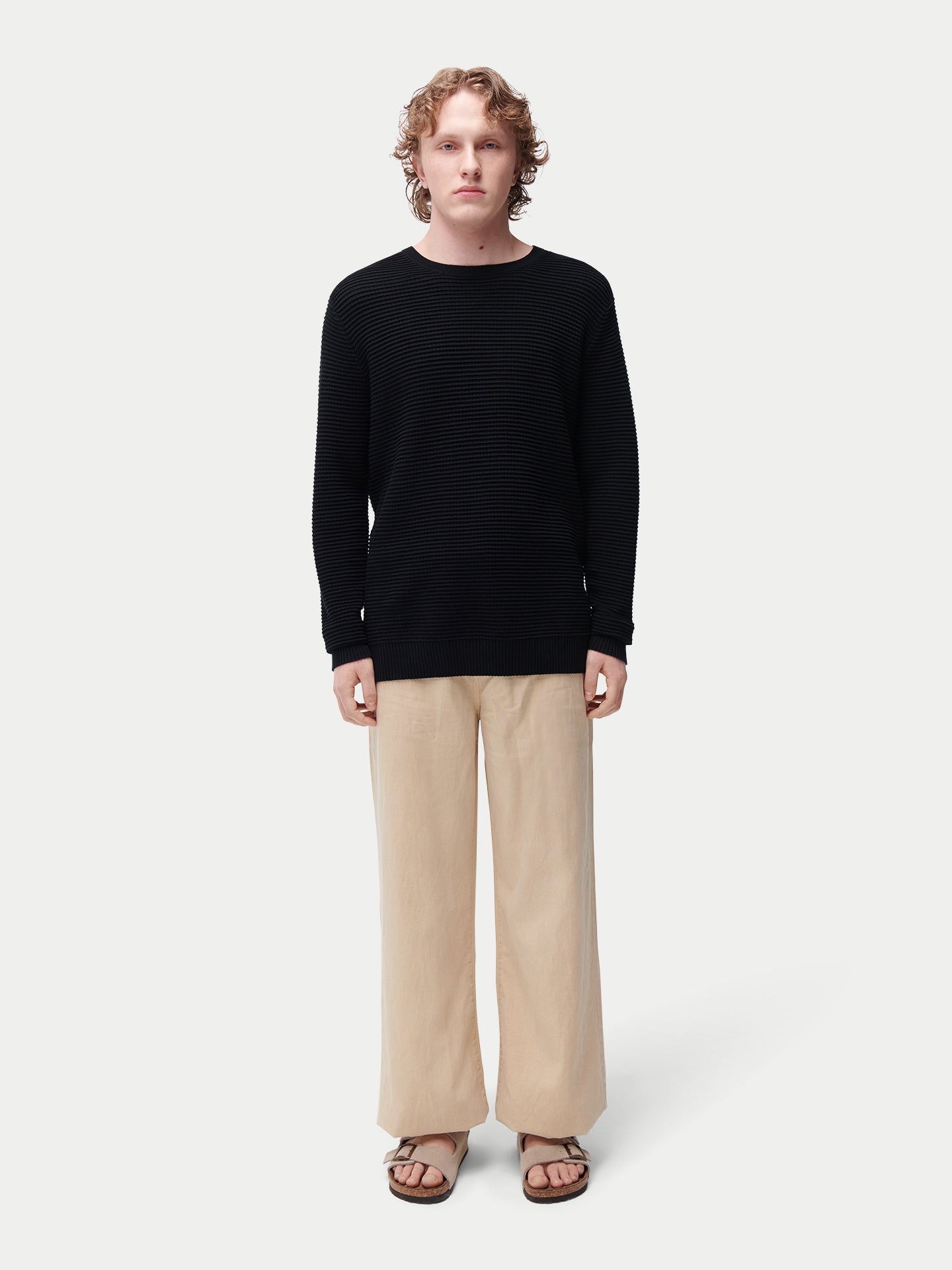 Chemise à mailles texturées en cachemire de soie