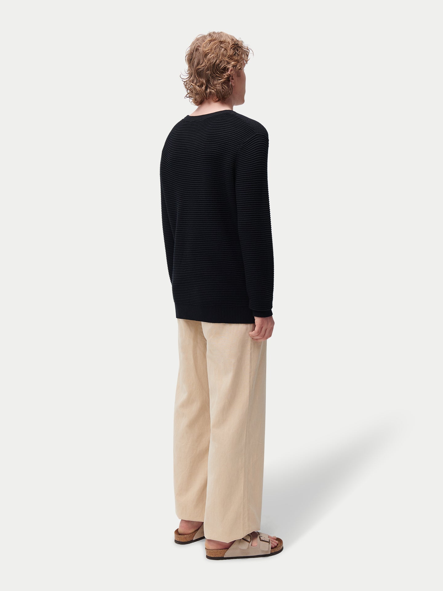 Chemise à mailles texturées en cachemire de soie