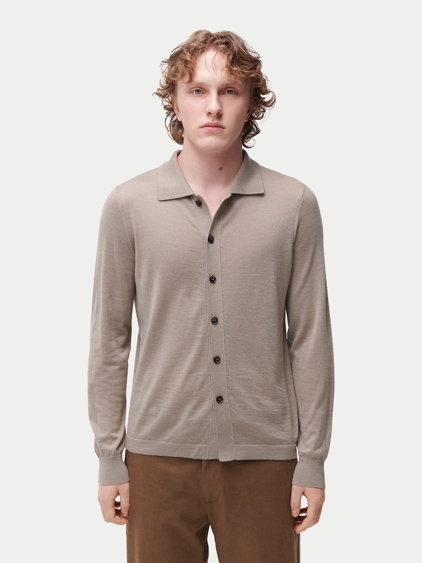Cardigan à col roulé en cachemire et soie