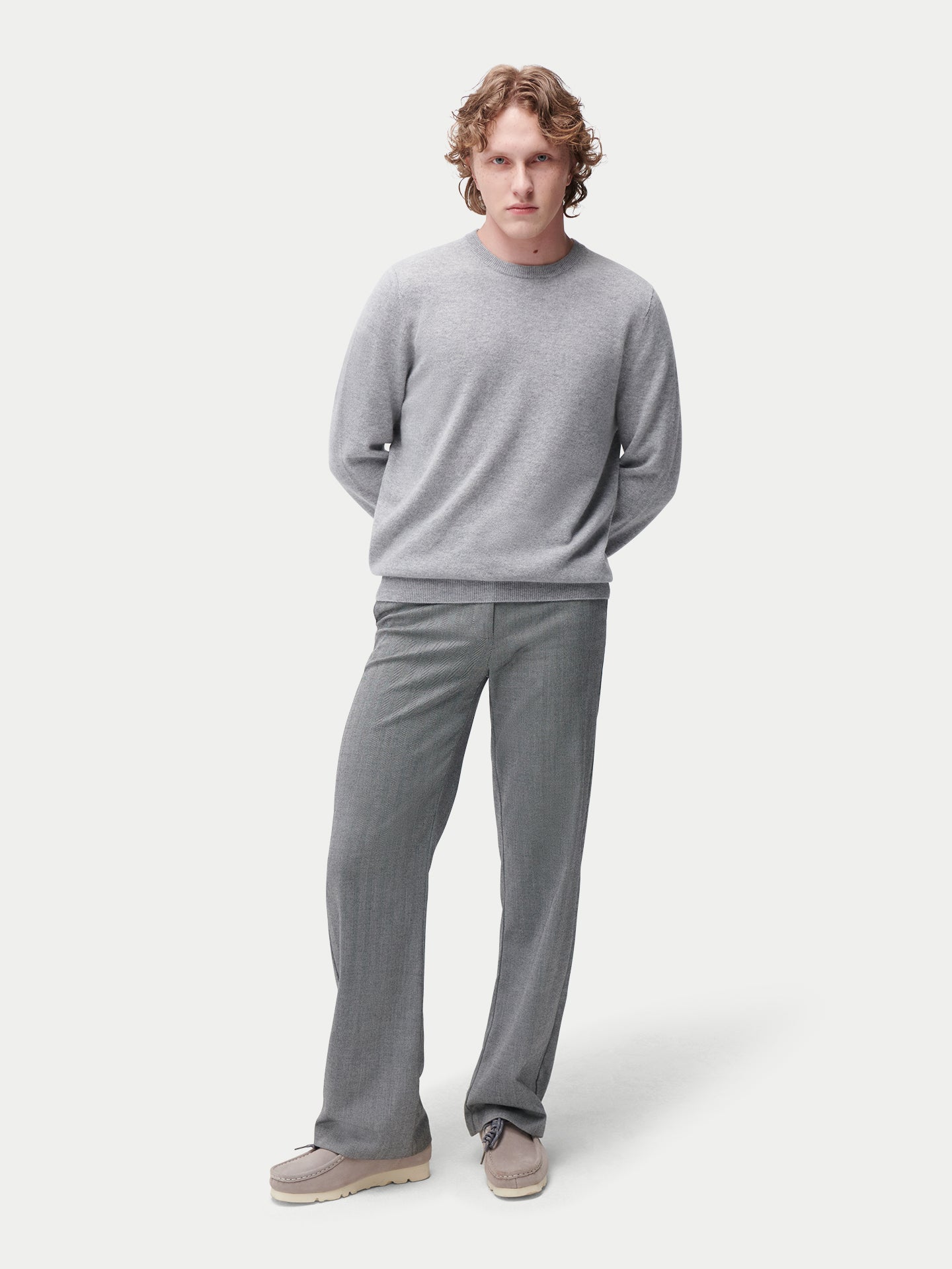 Pull col rond en cachemire Essential pour hommes