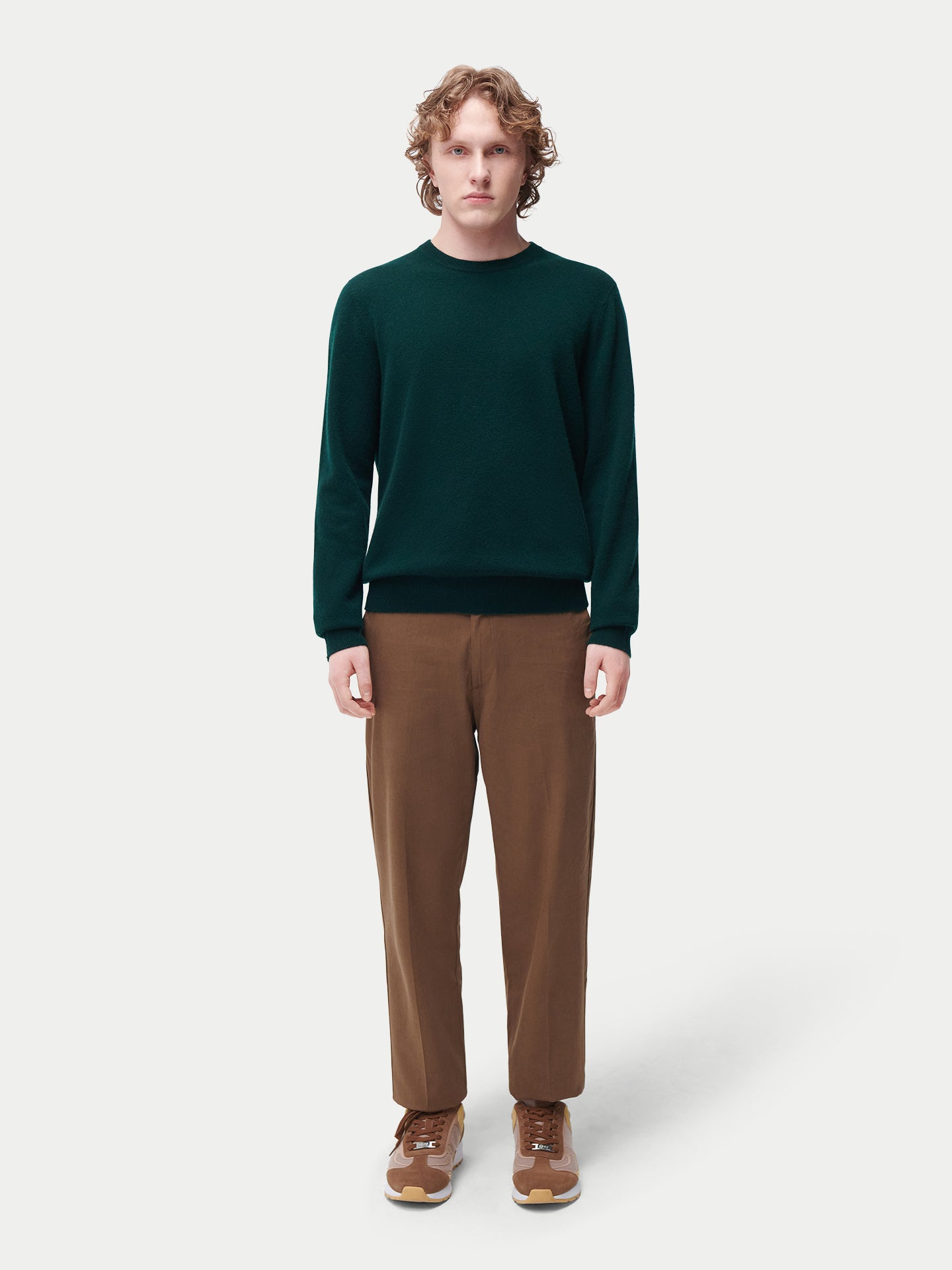 Pull col rond en cachemire pour hommes
