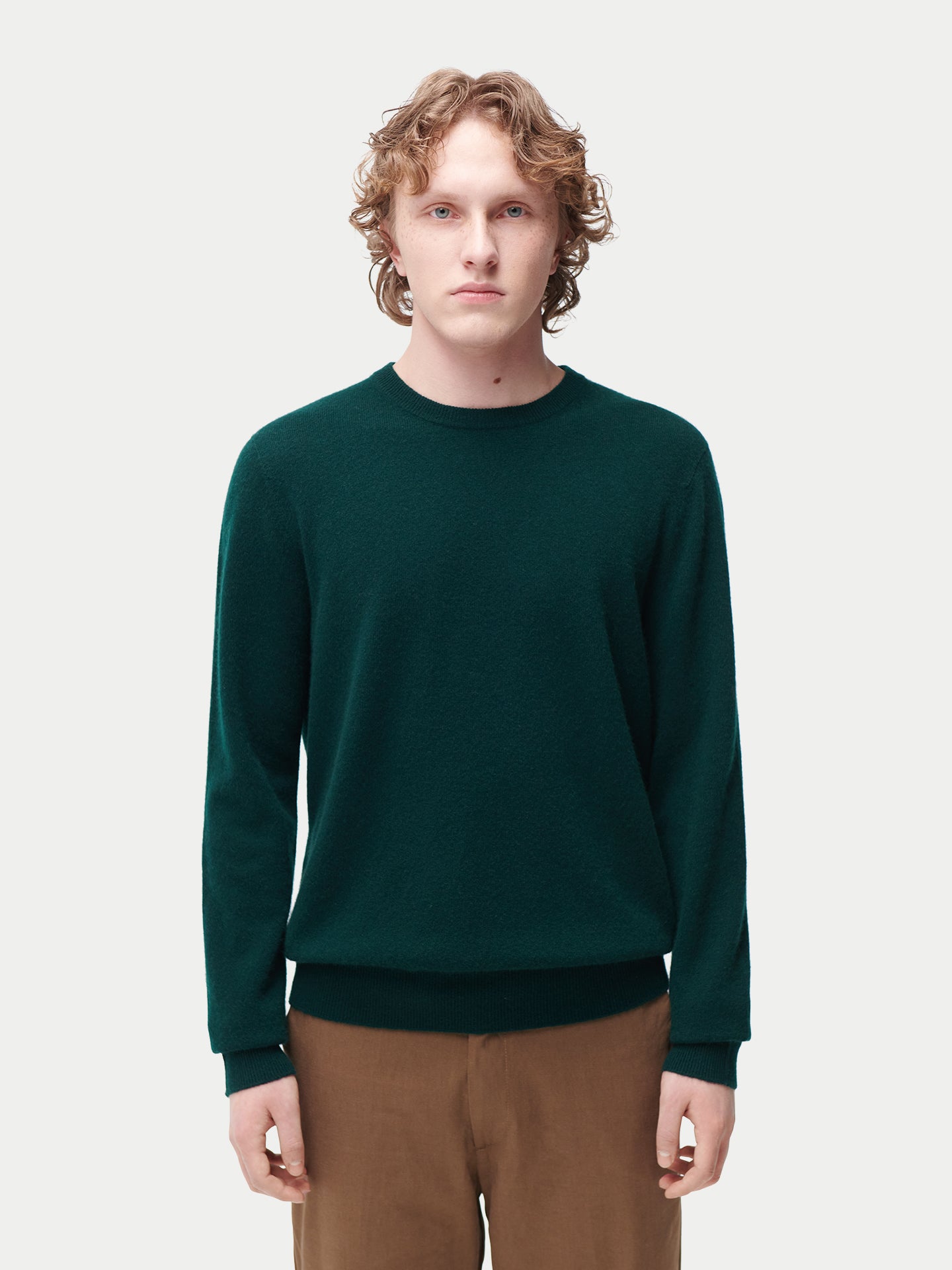 Pull col rond en cachemire pour hommes