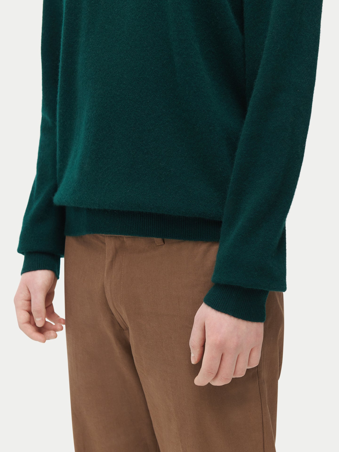 Pull col rond en cachemire pour hommes