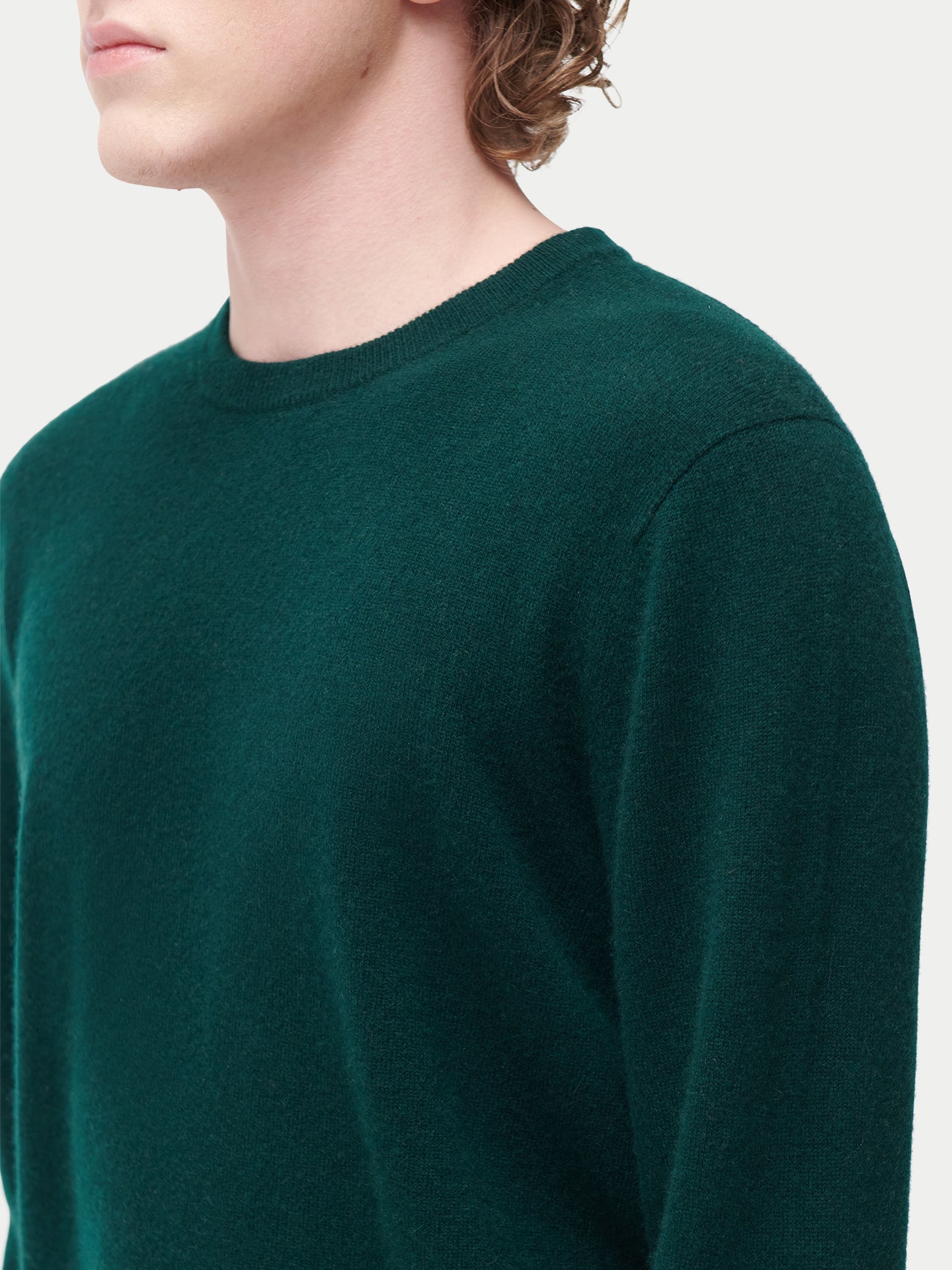 Pull col rond en cachemire pour hommes