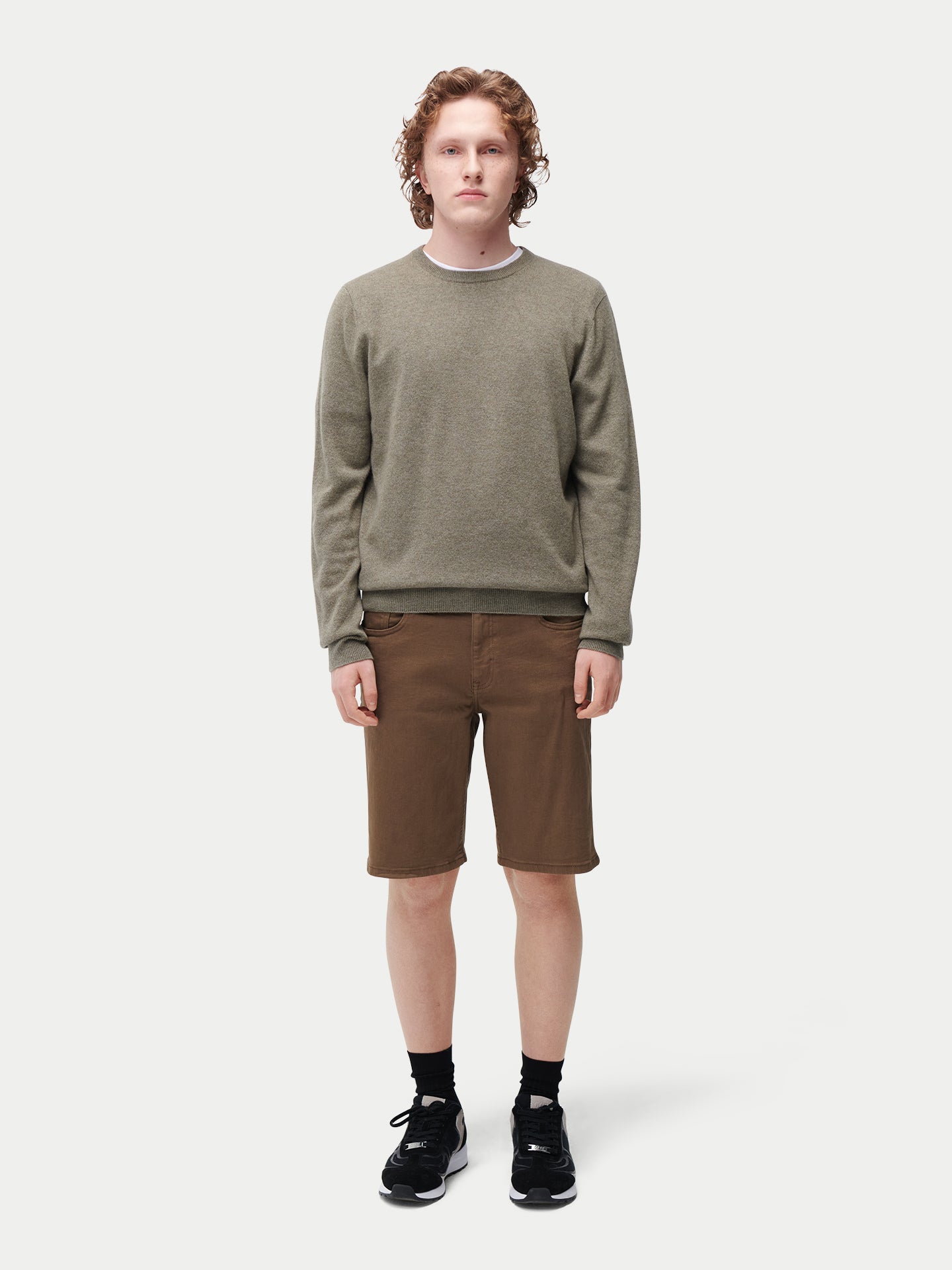 Pull col rond en cachemire Essential pour hommes
