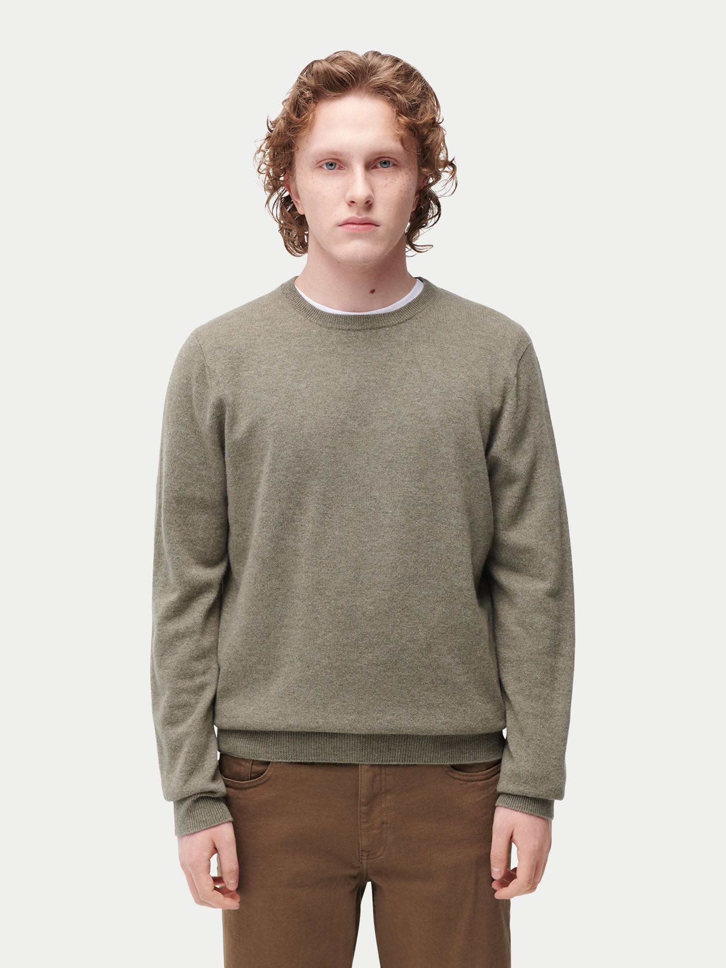 Pull col rond en cachemire Essential pour hommes