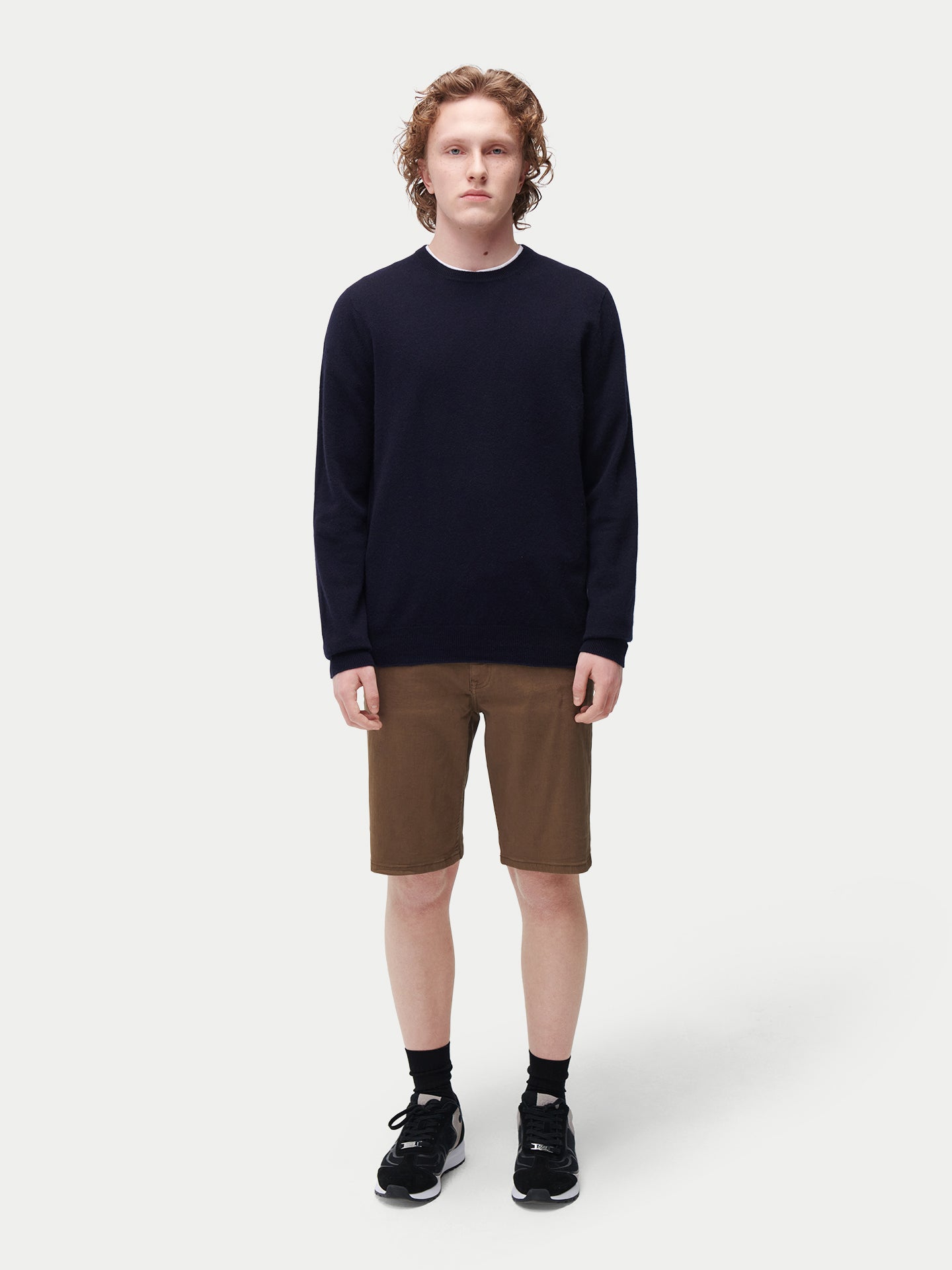 Pull col rond en cachemire Essential pour hommes