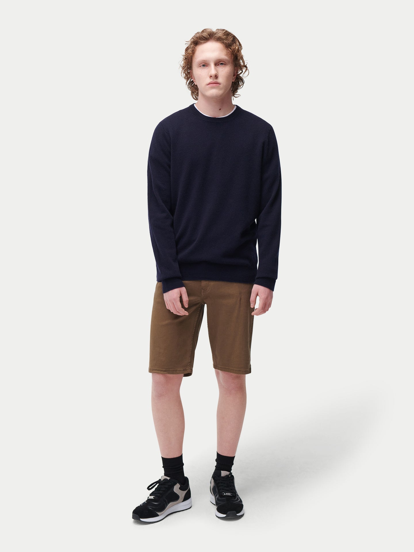 Pull col rond en cachemire Essential pour hommes