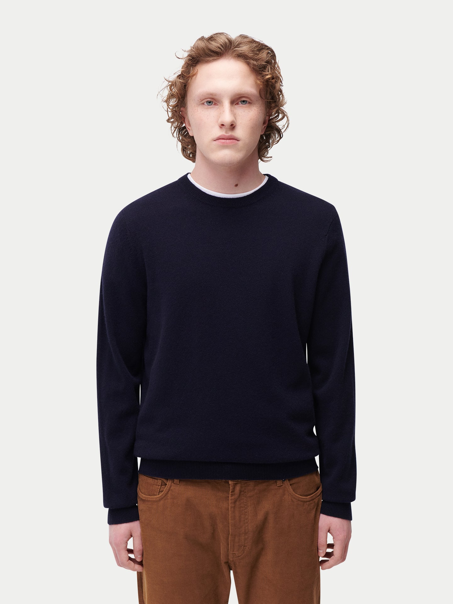 Pull col rond en cachemire Essential pour hommes