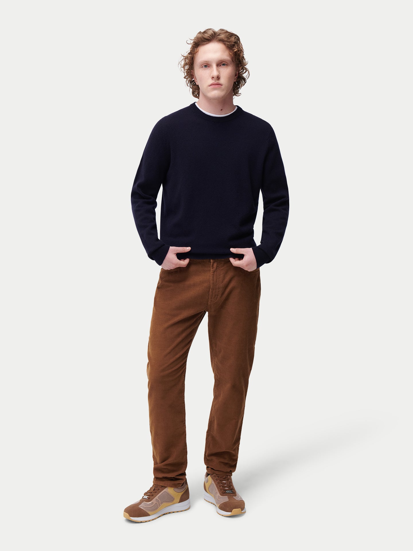 Pull col rond en cachemire Essential pour hommes