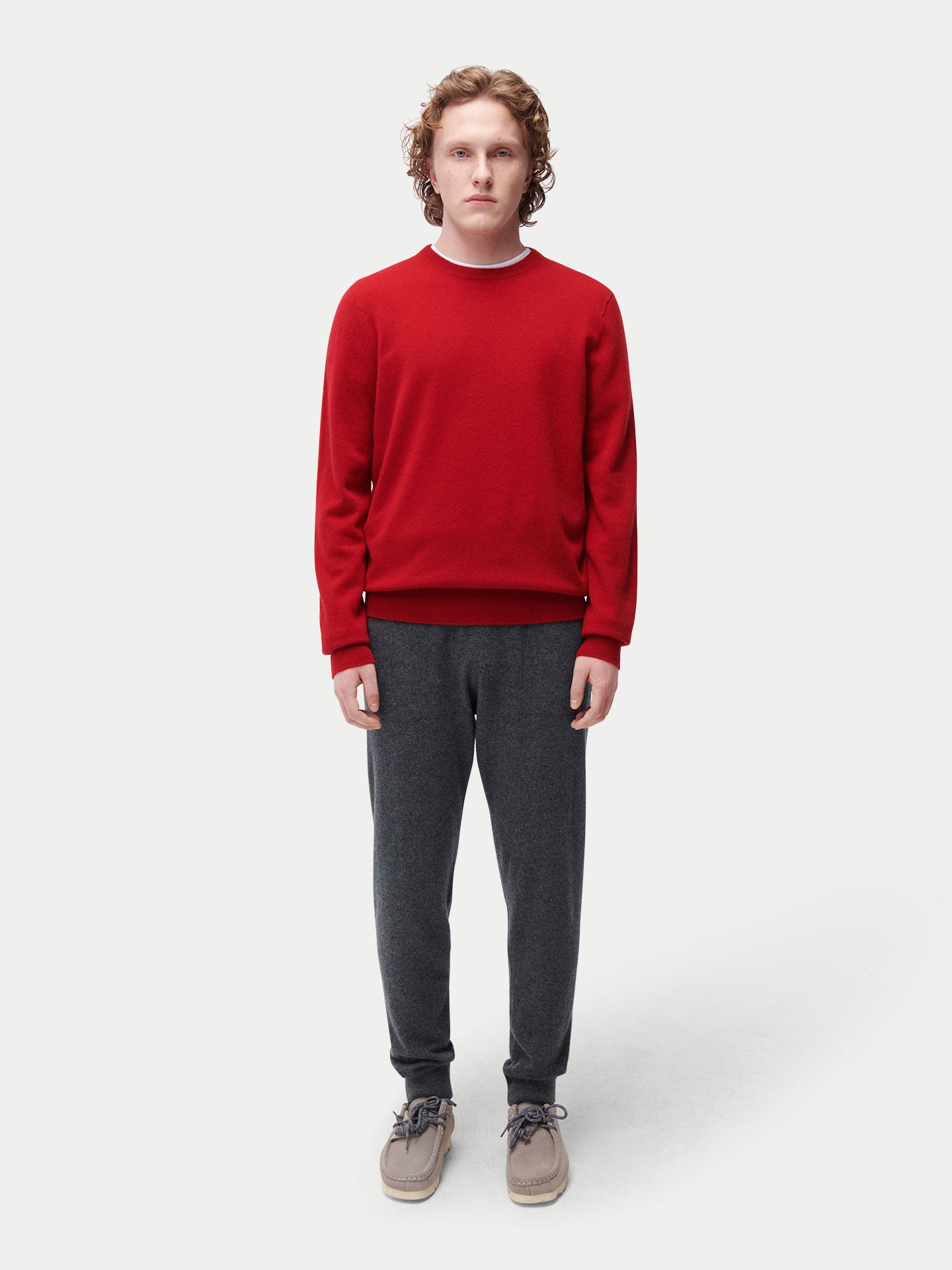 Pull col rond en cachemire Essential pour hommes