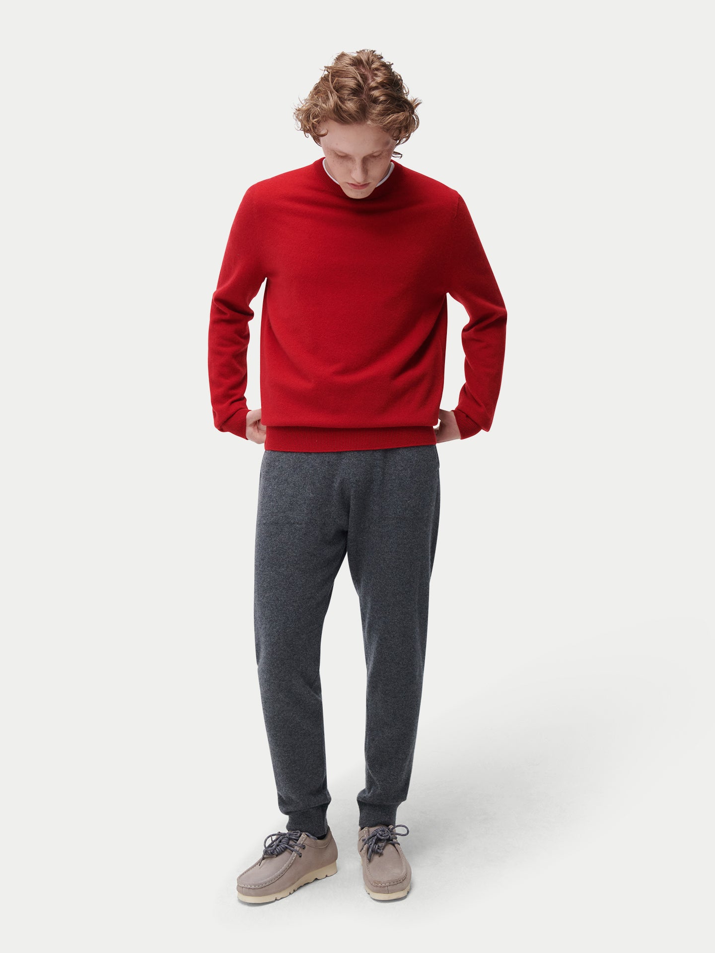 Pull col rond en cachemire Essential pour hommes