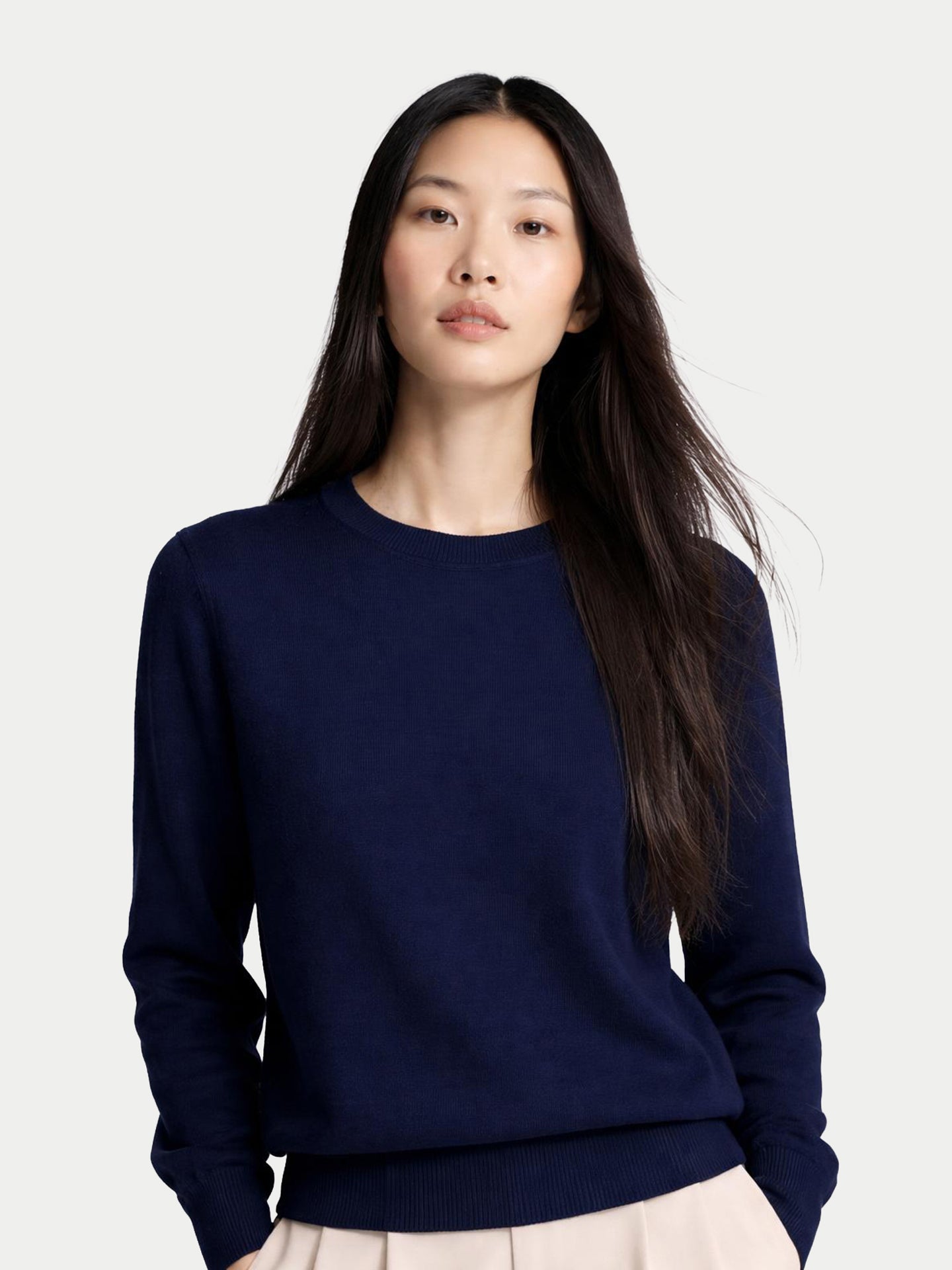 Pull en cachemire pour femme à col rond