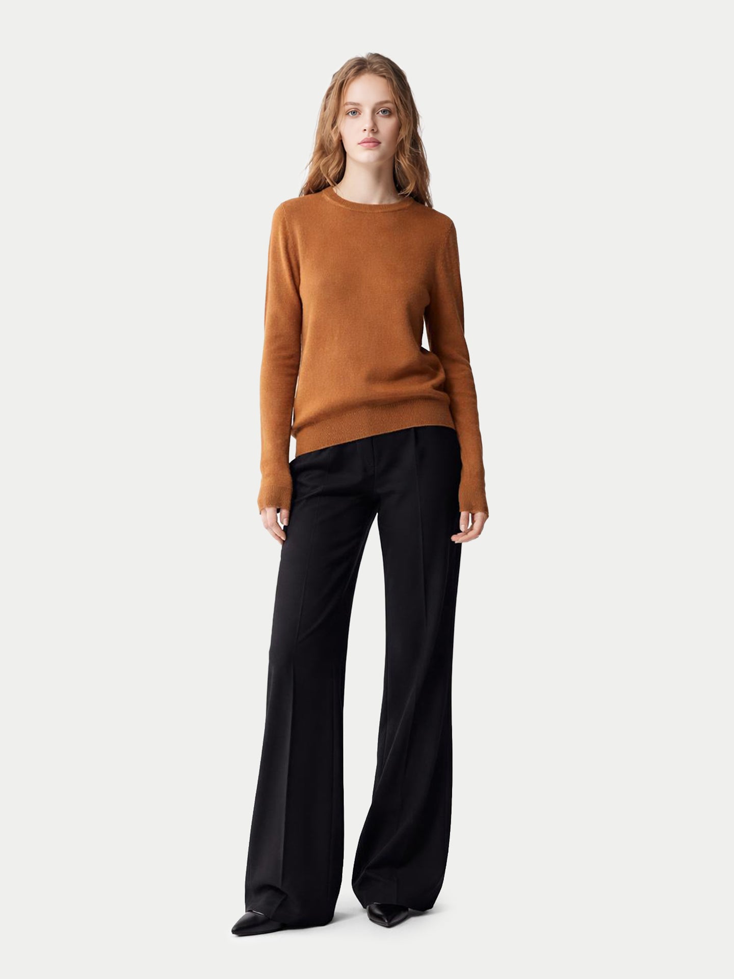 Pull col rond en cachemire Essential pour femmes