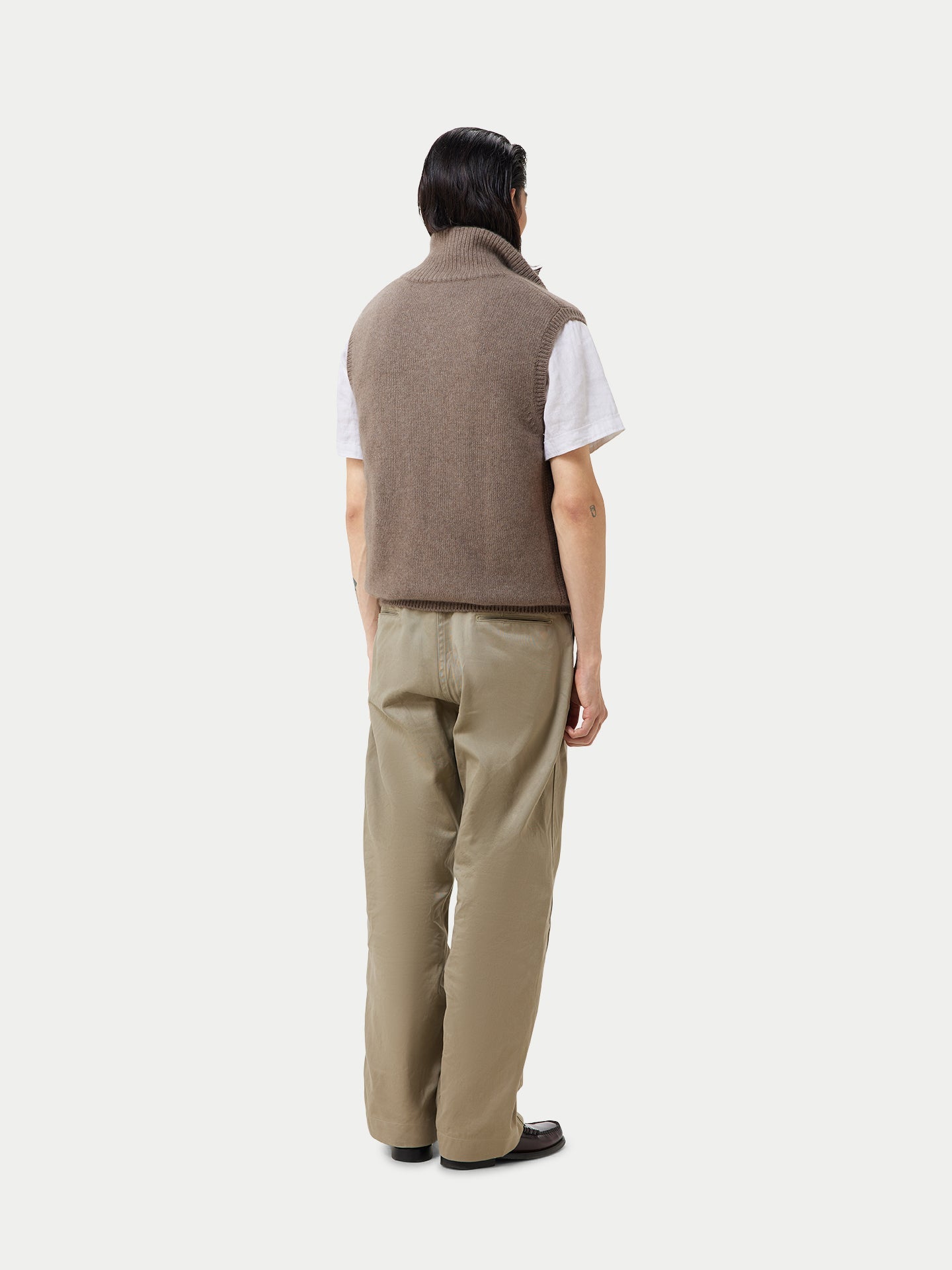 Gilet en cachemire avec fermeture éclair complète Taupe - Gobi Cashmere