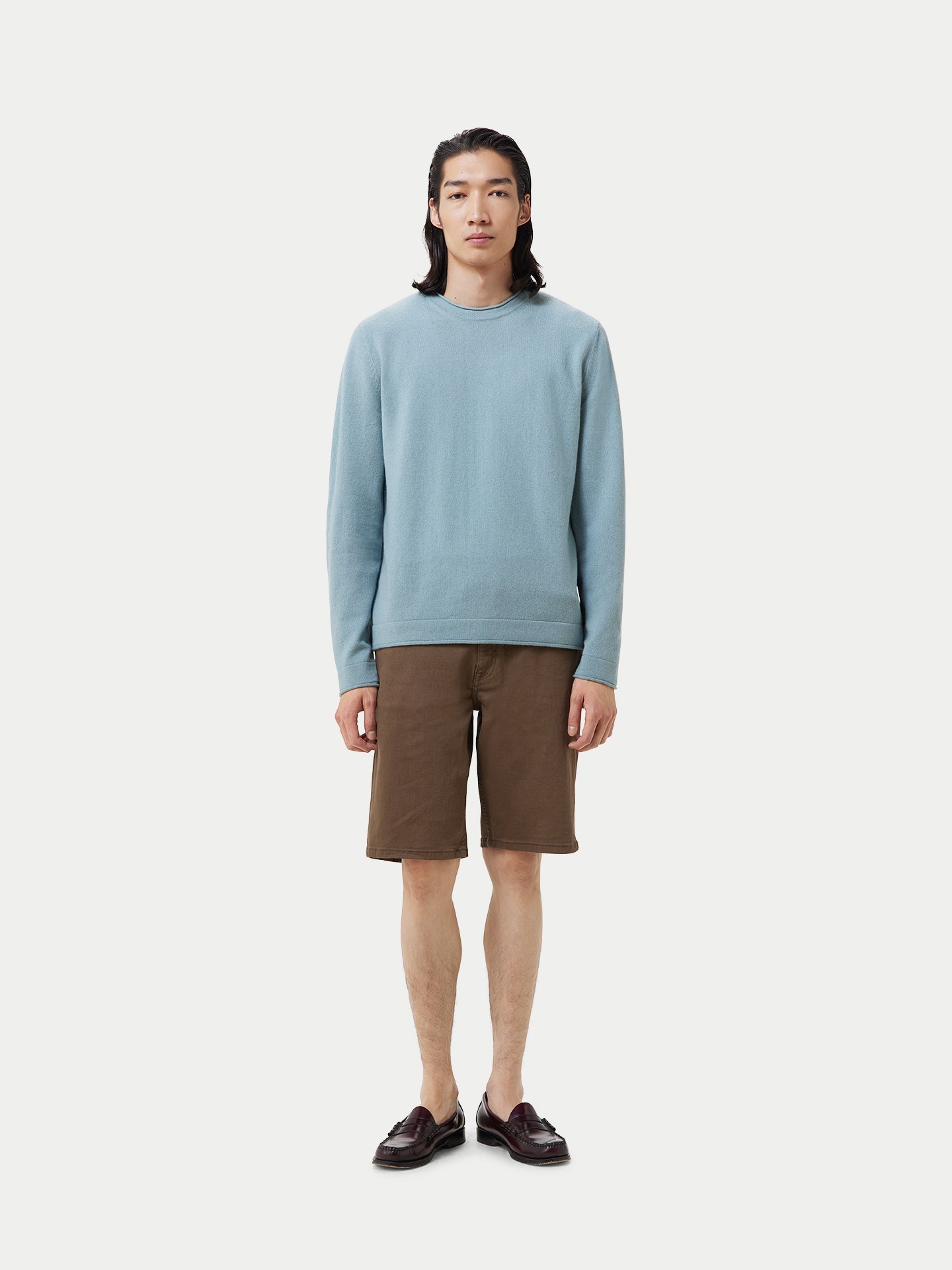 Pull col rond en cachemire Navy - Gobi Cashmere