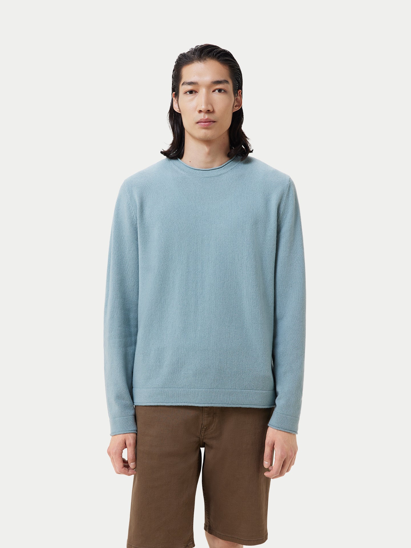 Pull col rond en cachemire Navy - Gobi Cashmere