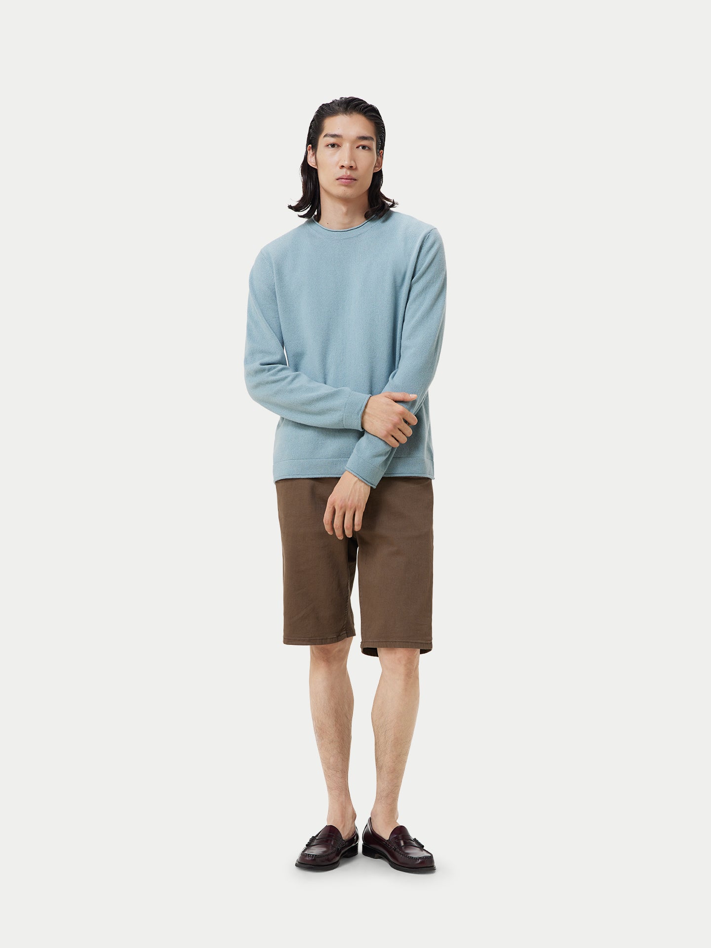 Pull col rond en cachemire Navy - Gobi Cashmere