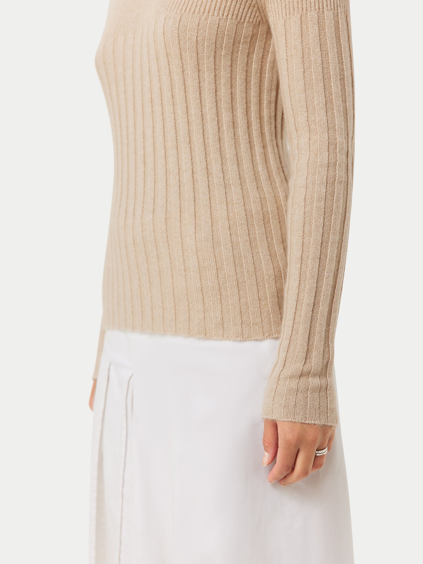 Pull col rond en cachemire Taupe - Gobi Cashmere